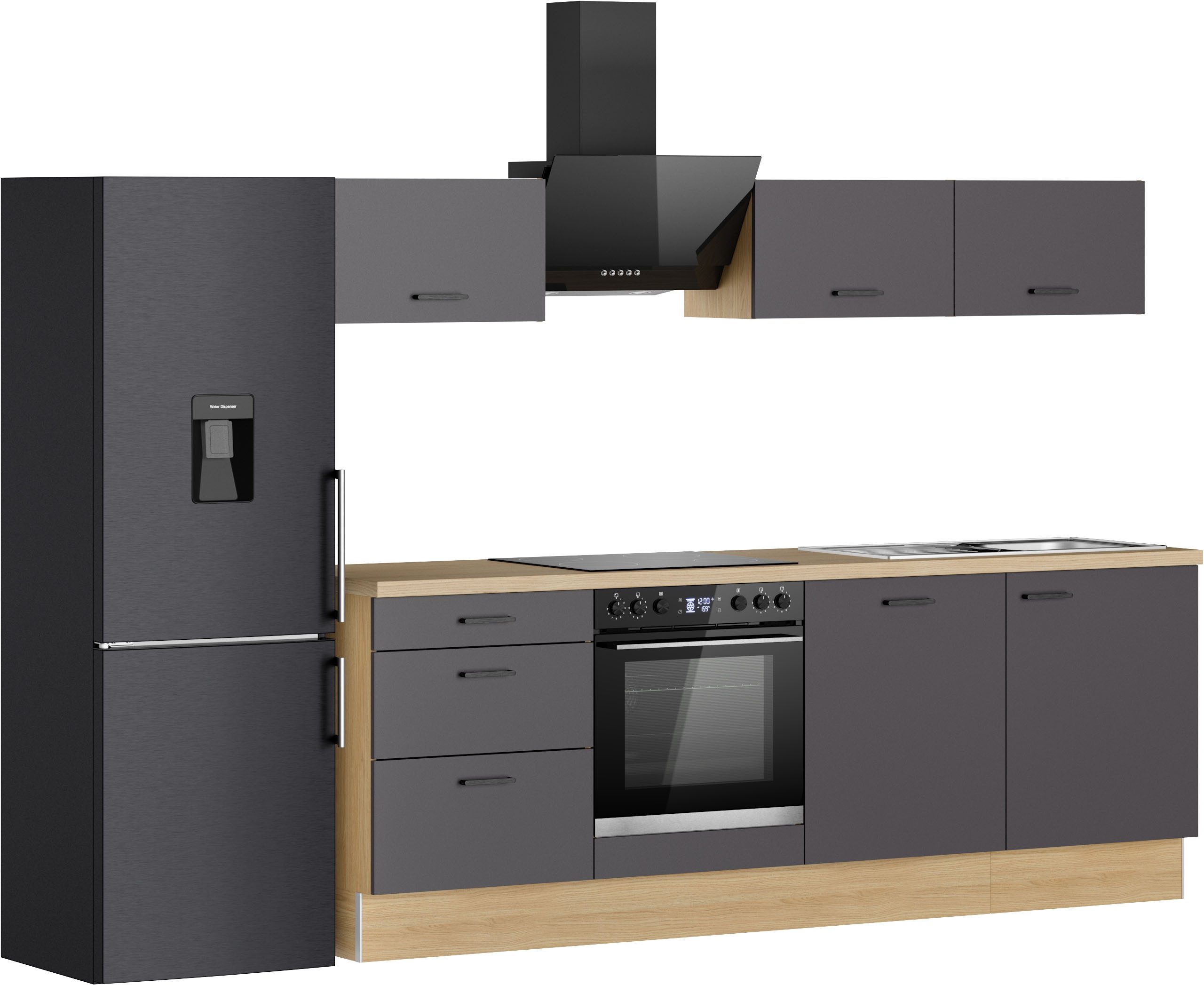 KOCHSTATION Küchenzeile KS-Sion Breite 240 cm, schnelle Montage OPTIsnap, wahlw. m.HANSEATIC-E-Geräten u.Stand Alone – Bild 4 von 5