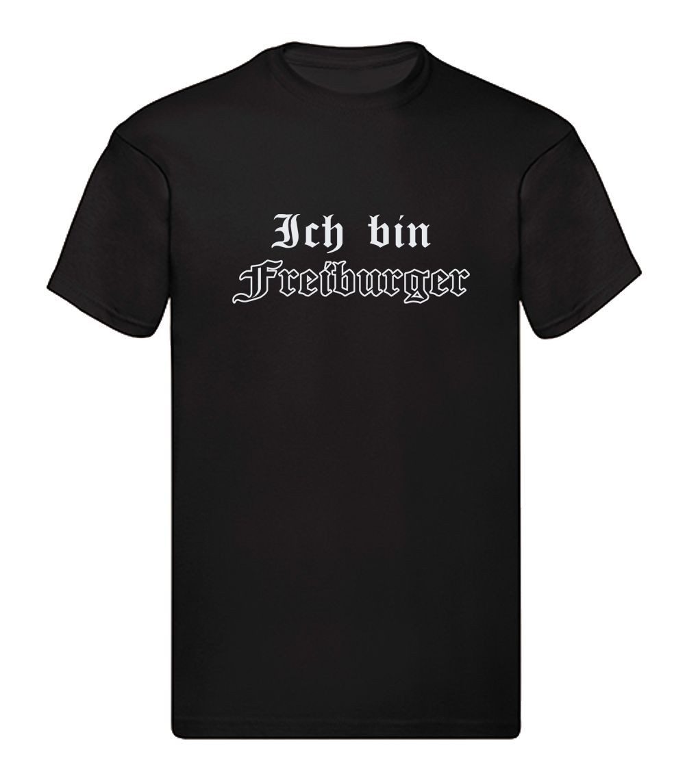 G-graphics T-Shirt Ich bin Freiburger – ein Leben lang mit Rückendruck (1-tlg) Herren T-Shirt mit einem Motiv für den echten Fan