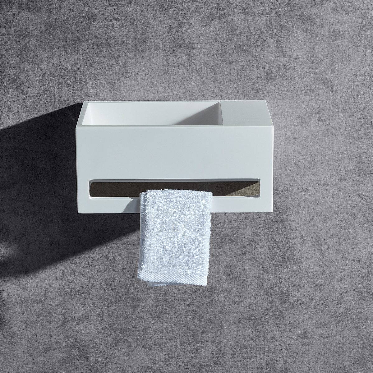 Bernstein Waschbecken BA2105, 35,5 x 20 x 16 cm - Weiß Matt - mit integrier günstig online kaufen