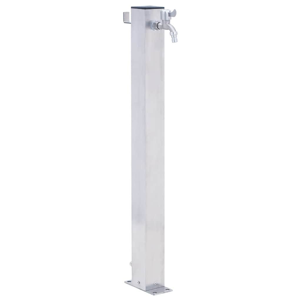 vidaXL Bewässerungssystem Wassersäule für den Garten 40 cm Edelstahl Quadratisch, (1-tlg)