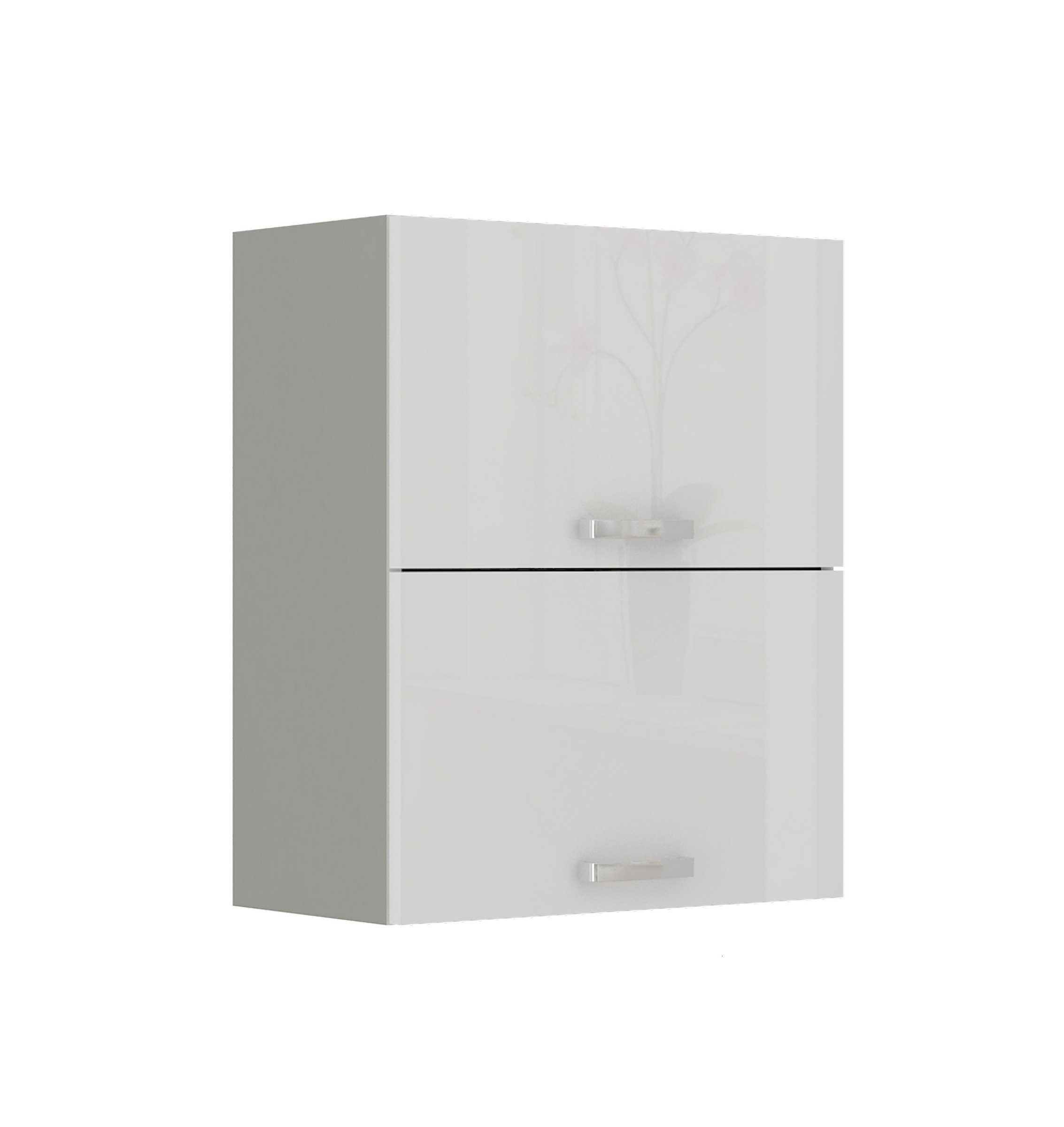 Küchen-Preisbombe Hängeschrank 60 cm Küche Bianca Weiß Hochglanz + Grau Küc günstig online kaufen