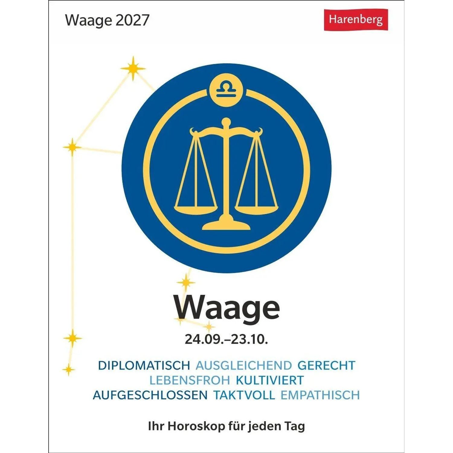 Harenberg Kalender Verlag Abreißkalender Waage Sternzeichenkalender 2027 - Tagesabreißkalender - Ihr...