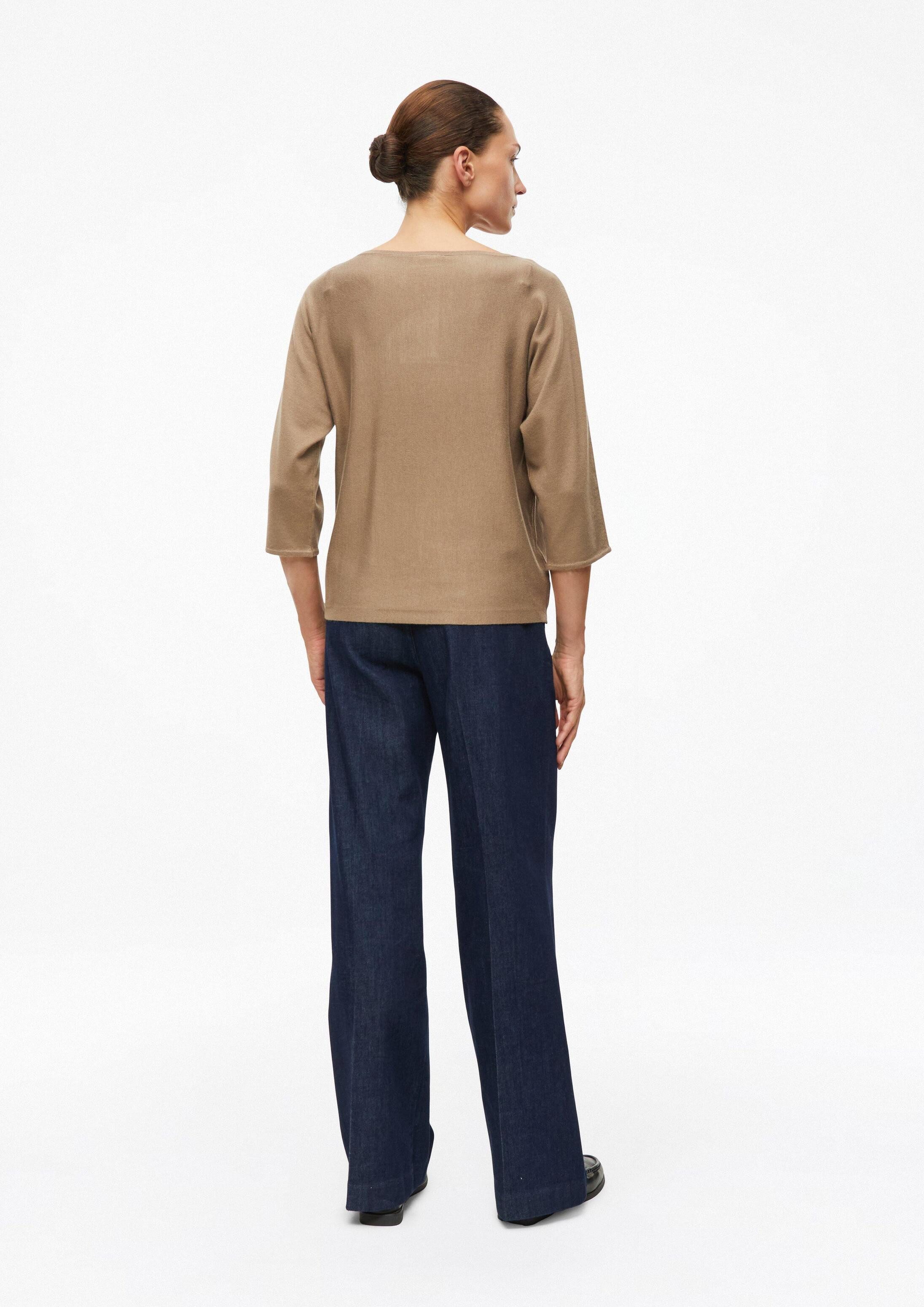 s.Oliver 3/4 Arm-Pullover Strickpullover Feinstrickpullover mit Pailletten im Relaxed Fit
