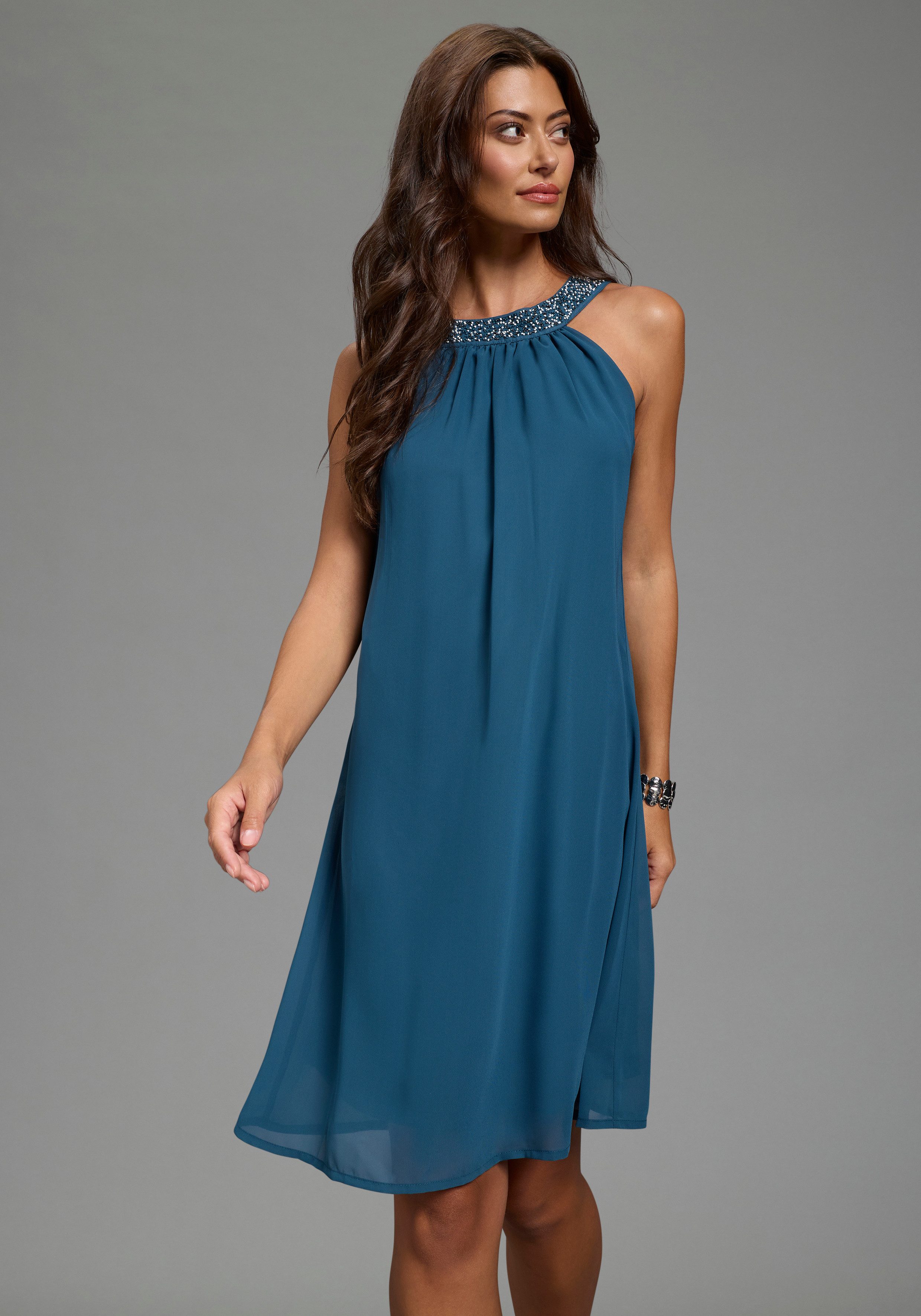 laura scott Abendkleid für besondere Anlässe, aus Georgette mit Jerseyfutter, kniefrei