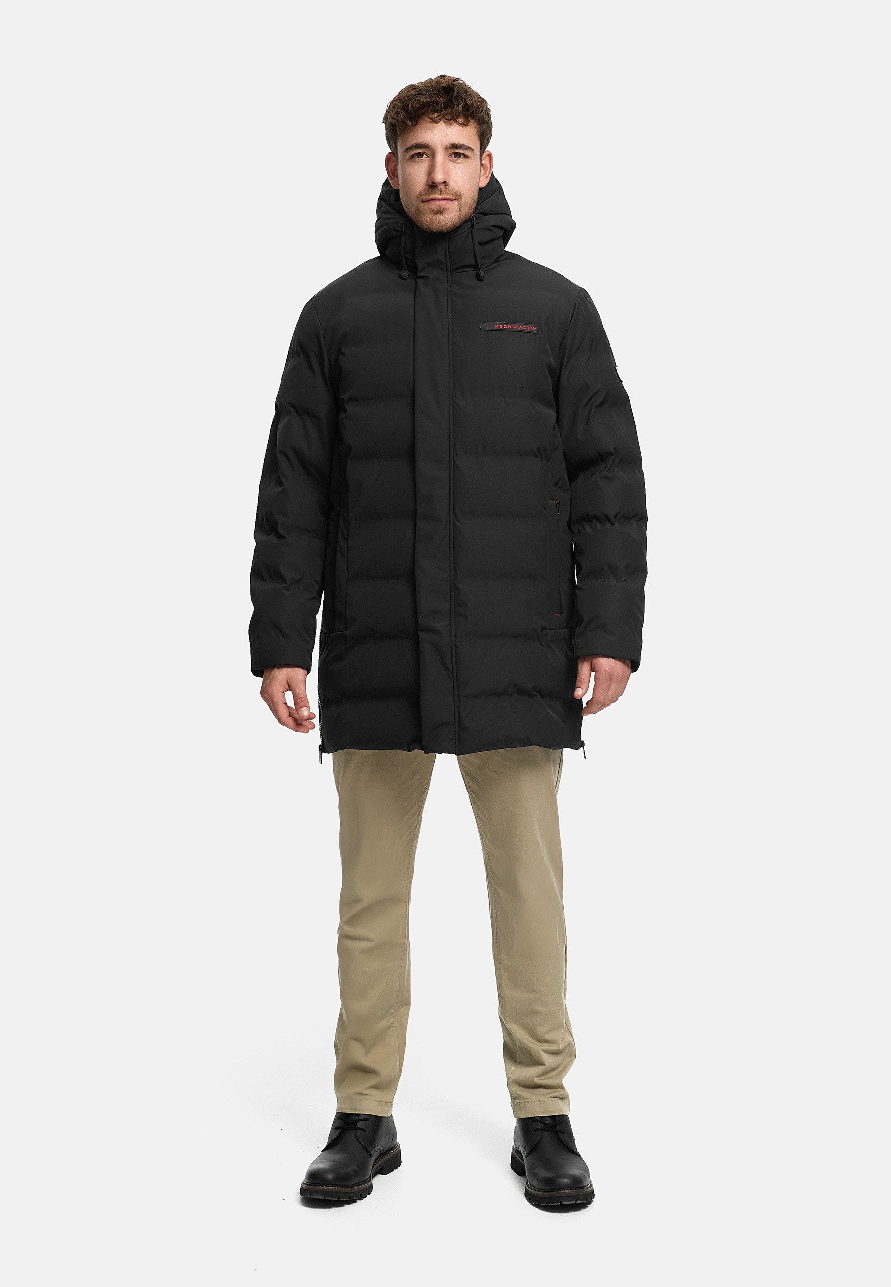 Kronstadt Wintermantel Herren KSBourland hood Herrenjacke Daunen-Optik Winterjacke mit Kapuze