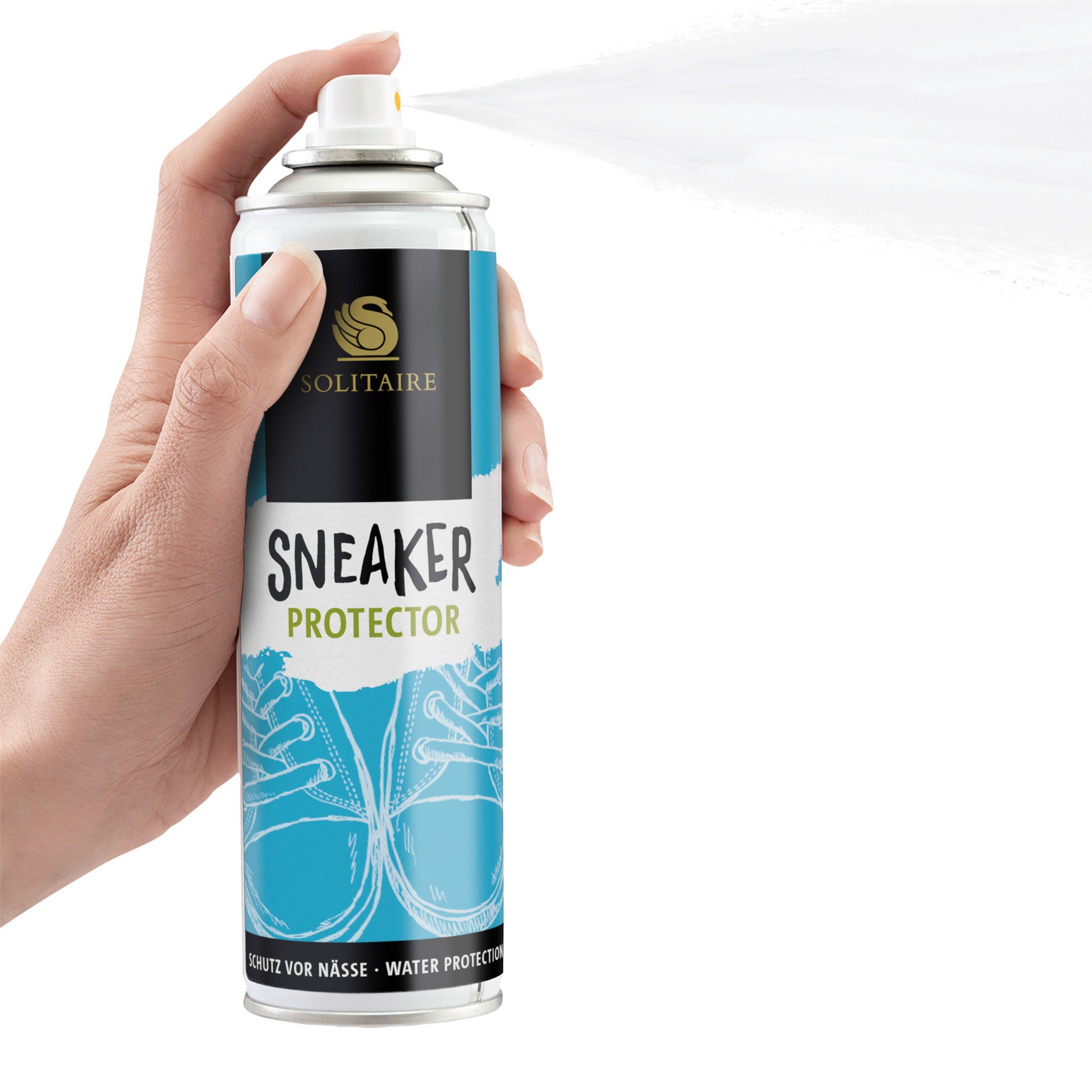 Solitaire Sneaker Protector - Schützt Sneaker vor Nässe, Schmutz und Ausbleichen Schuh-Imprägnierspray
