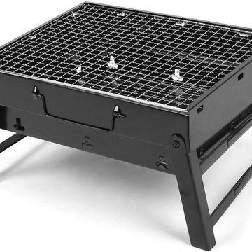 LA CUTE Tischgrill Kleiner Klappbarer Tisch Holzkohlegrill ideal für Unterwegs, Kompakter Tisch Holzkohlegrill mit Tragegriff