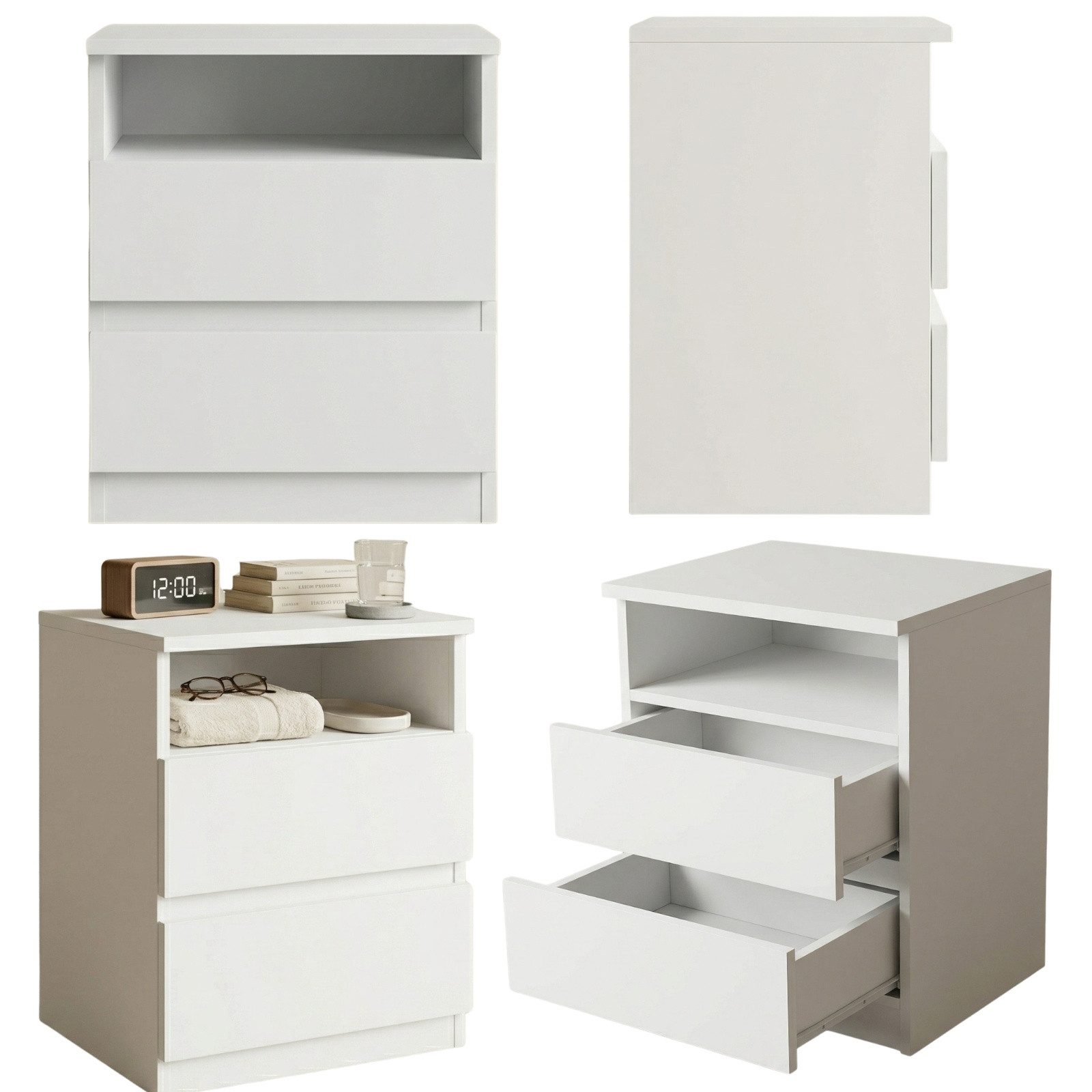 SCENA LIVING Nachttisch Nachtschrank AURI, 40 x 50 x 32 – Bild 3 von 5