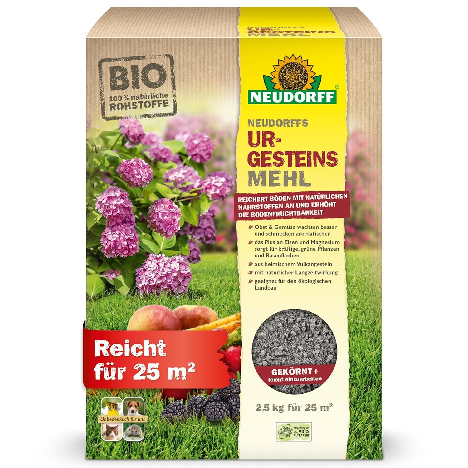 Neudorff Bodenverbesserer UrgesteinsMehl 2,5 kg, erhöht Bodenfruchtbarkeit günstig online kaufen