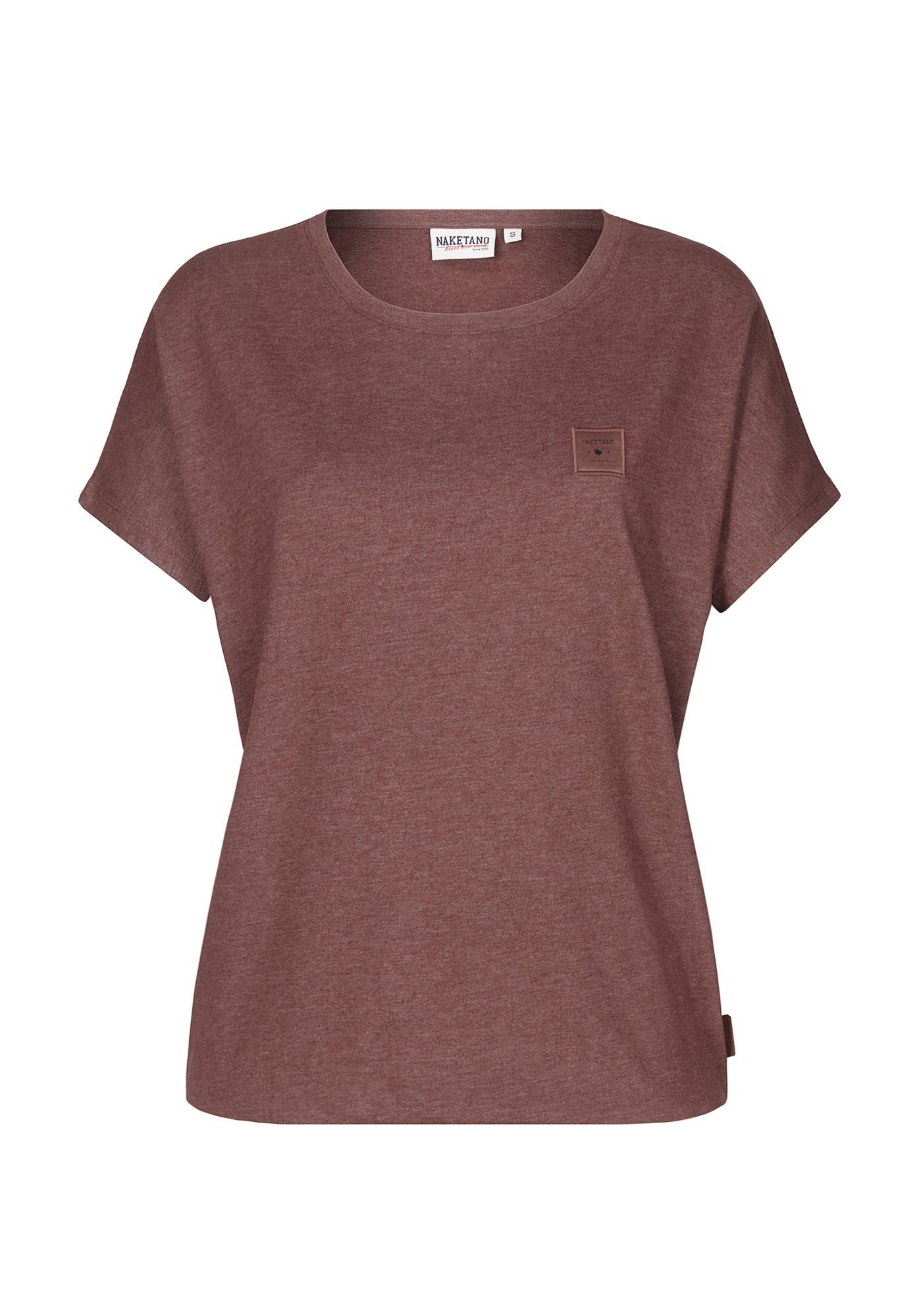 naketano T-Shirt Baumwolle Rundhals Kurzarm Streetwear Basic Sommershirt Damen (1-tlg) weich, bequem, casual, vegan, unifarben, gerader Schnitt, Alltag