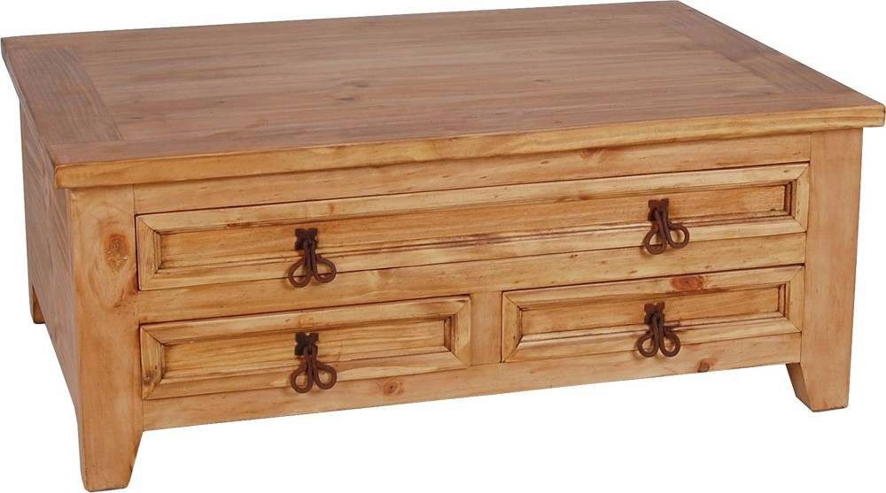 MiaMöbel Couchtisch Mexico, aus massivem Pinienholz Honig