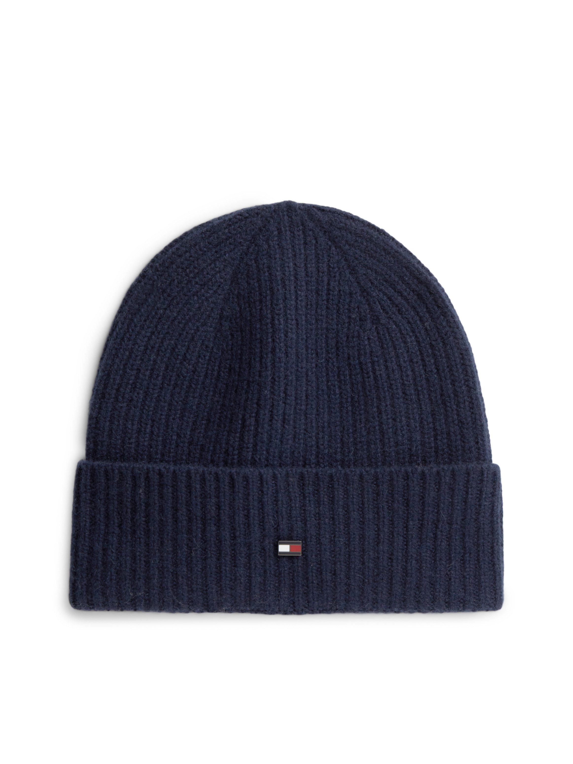 Tommy Hilfiger Strickmütze FLAG CASHMERE BEANIE One size mit Markenlogo
