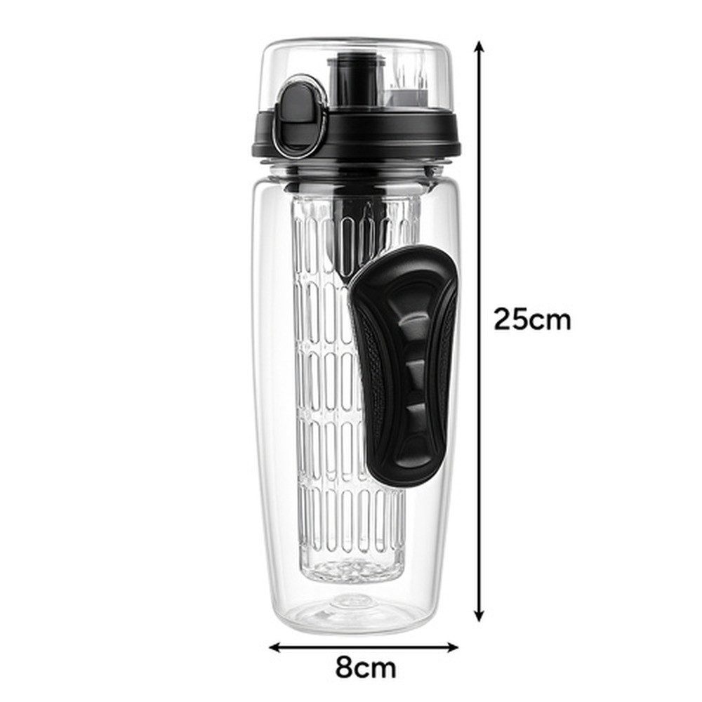 Trizand Trinkflasche Wasserflasche Trinkbehälter 1 Liter, sorgt für aromatisiertes Wasser, leicht zu reinigen und hygienisch