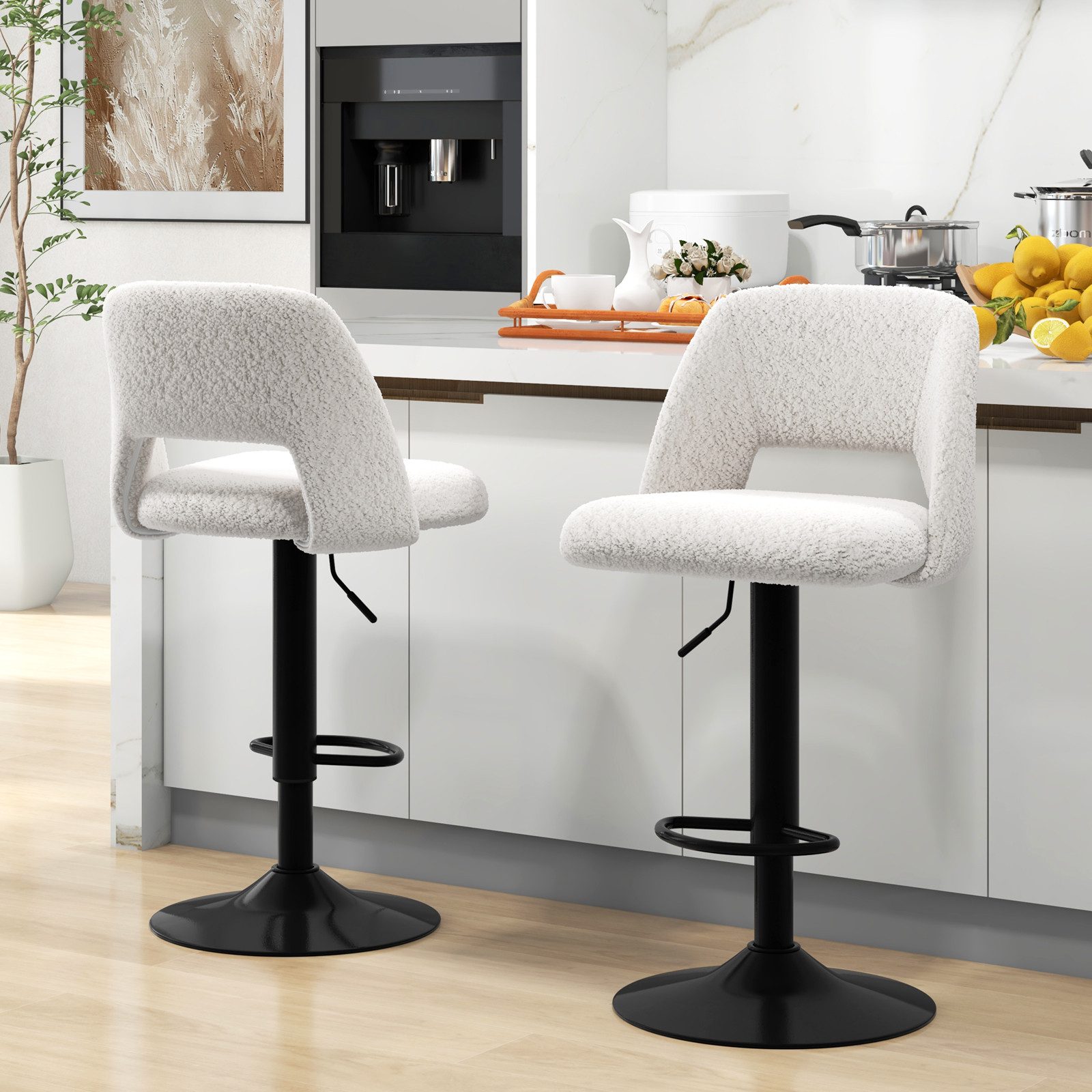 COSTWAY Barhocker (2er Set), Barstühle 63-83 günstig online kaufen