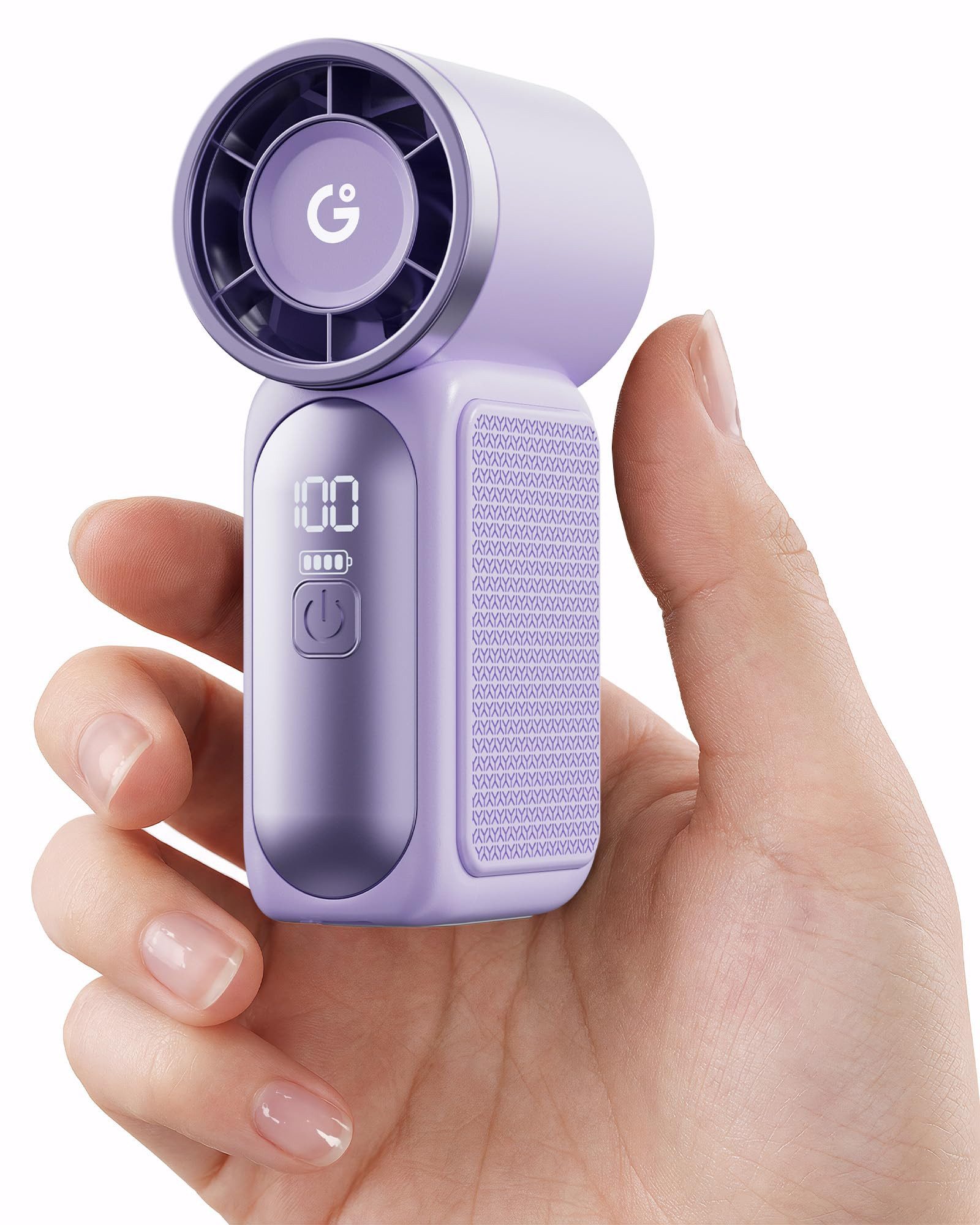 Minicloss Handventilator Tragbarer Mini-Handventilator, 6 Geschwindigkeiten, persönlicher, Ventilator mit LED-Display, USB-wiederaufladbar, Mini-Ventilator