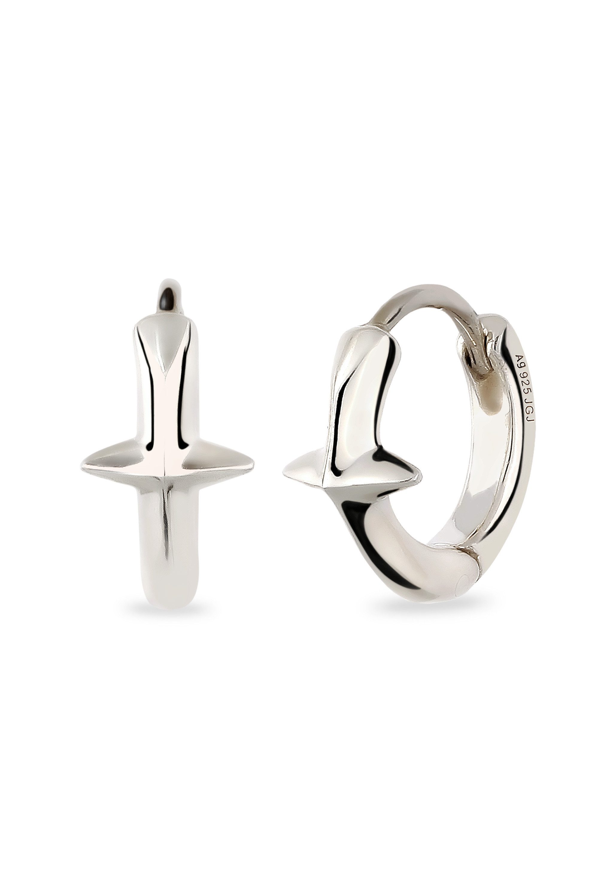 Kuzzoi Paar Creolen Creole Stern 925 Sterling Silber