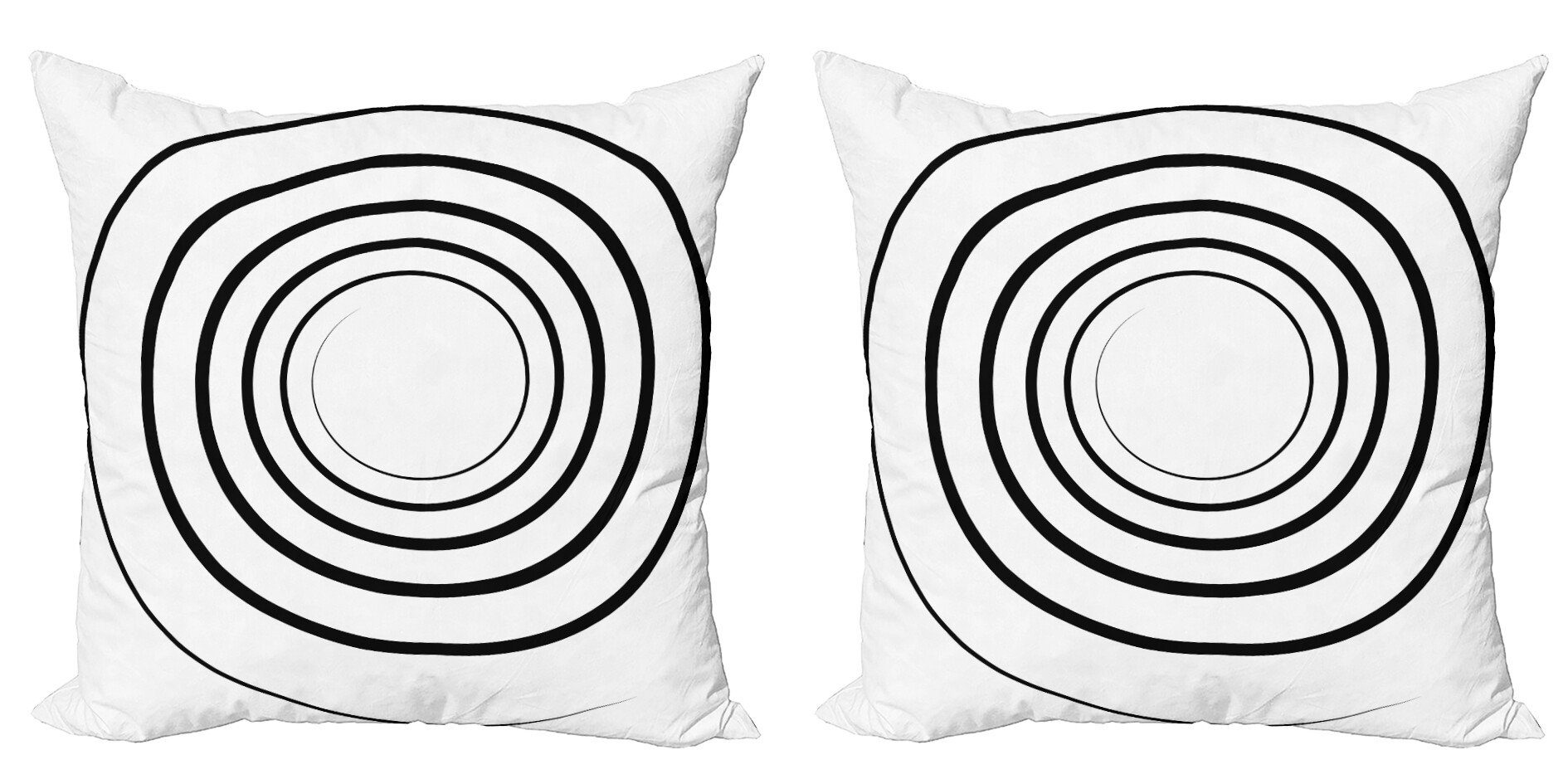 Kissenbezüge Modern Accent Doppelseitiger Digitaldruck, Monochrom Weiß Spiralform Stück), Abakuhaus (2