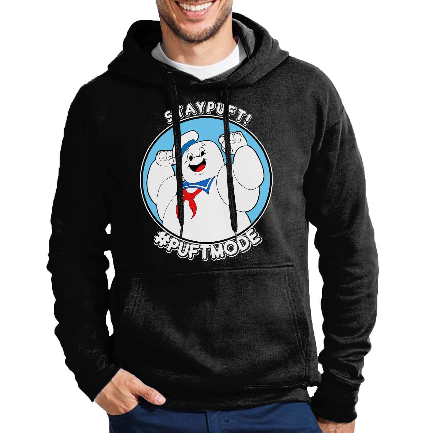 Blondie & Brownie Hoodie Herren Marshmallowman Ghostbusters Slimer Geisterjäger mit Kapuze