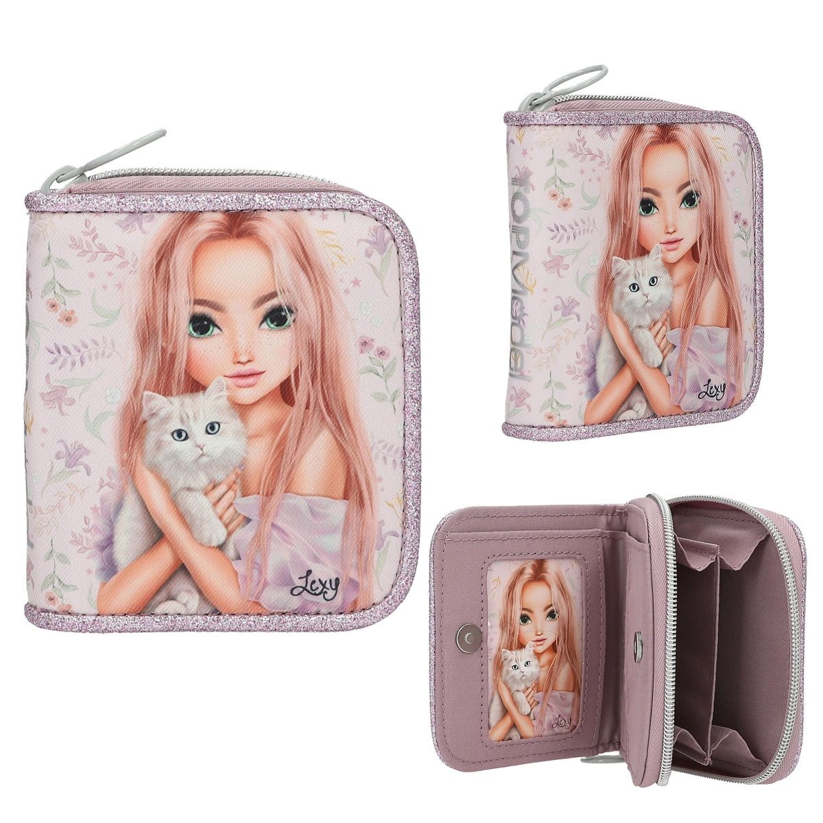 Spiel TOPModel Portemonnaie BLOOMING KITTY - Lila mit Glitzer