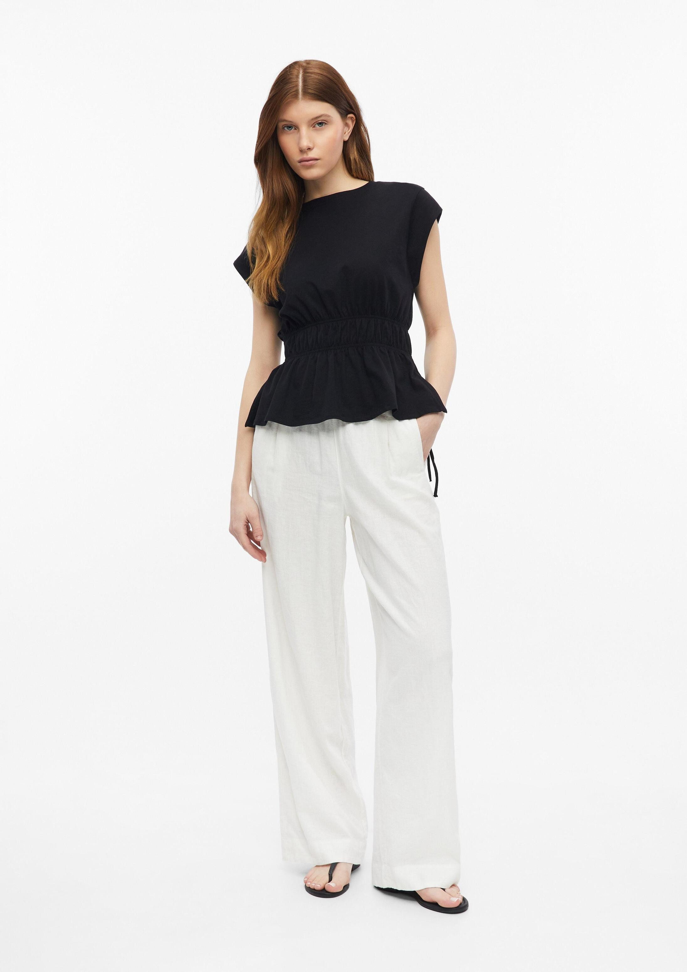 s.Oliver Chinos Hose Leinenmixhose mit Elastikbund