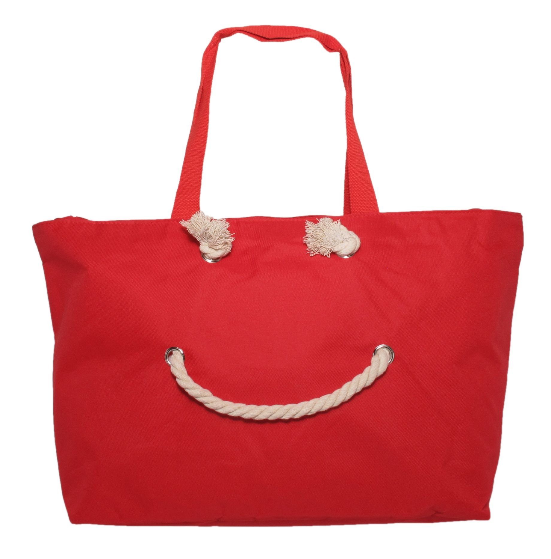 Antonio Strandtasche XXL Strandtasche Badetasche Tasche Happy Smile Farbe: günstig online kaufen