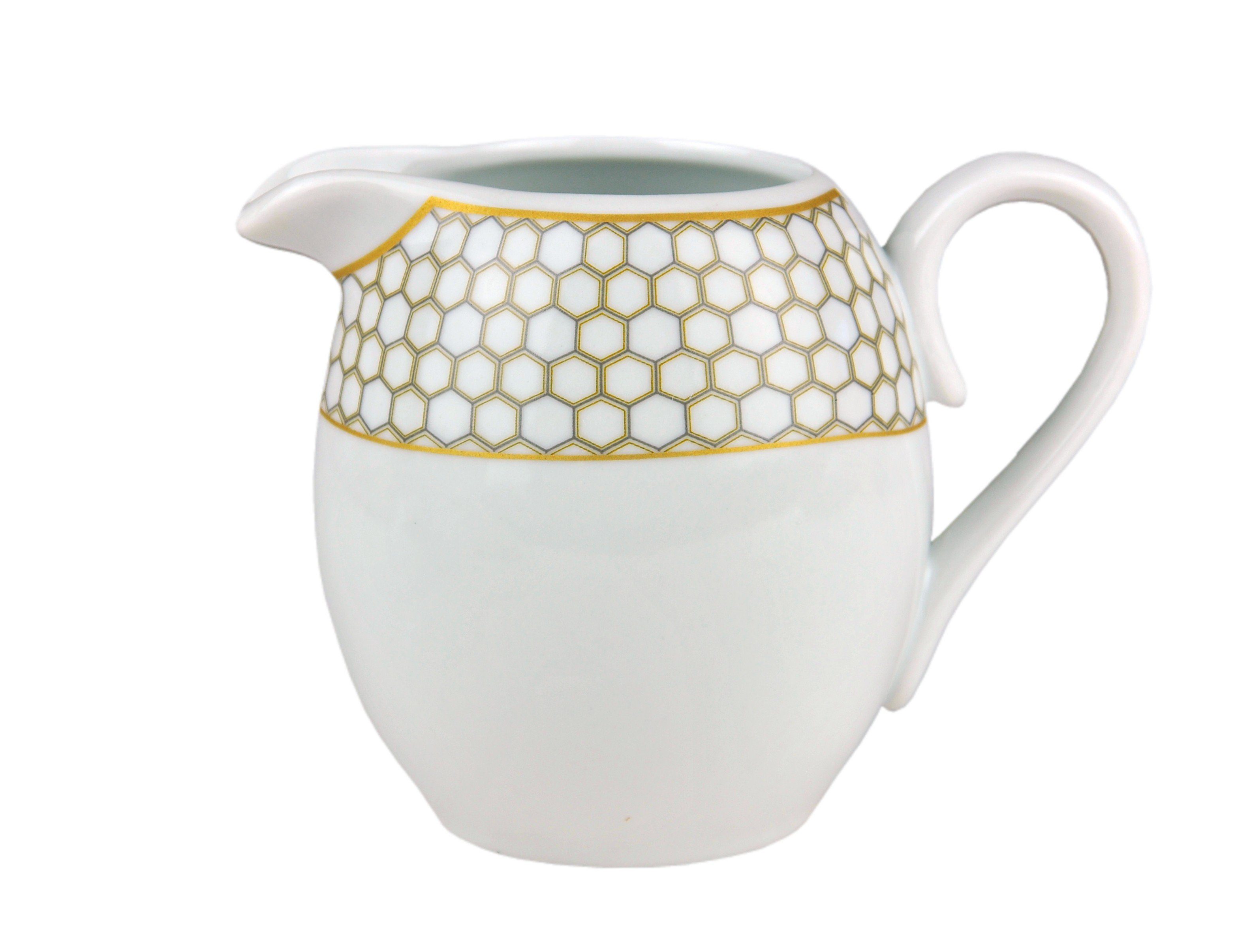 van Well Milch- und Zuckerset Milchkännchen Honey 22cl, Porzellan