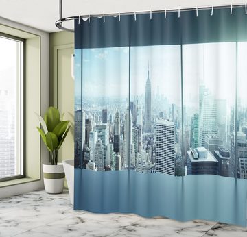 Abakuhaus Duschvorhang Moderner Digitaldruck mit 12 Haken auf Stoff Wasser Resistent Breite 175 cm, Höhe 180 cm, New York Städtische moderne Stadt