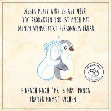 Mr. & Mrs. Panda Grabkerze Trauer Mama - Weiß - Familie, Andenken, Grablicht, Trauerkerze, Famil (1-tlg), Motiv schmilzt
