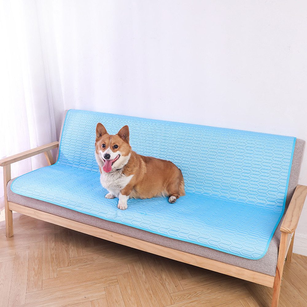 Srvillg Hundematte Selbstkühlende Hundematte, Kühldecke Katzen,Waschbar Kältematte, für Drinnen, Draußen und im Auto ideal für kleine Katzen und Hunde – Bild 4 von 5