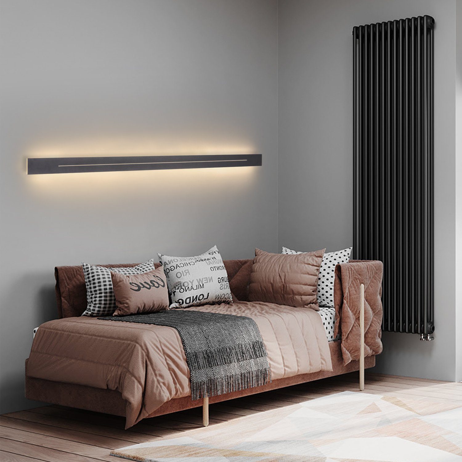 ZMH LED Wandleuchte Wandlampe innen weiß/schwarz günstig online kaufen
