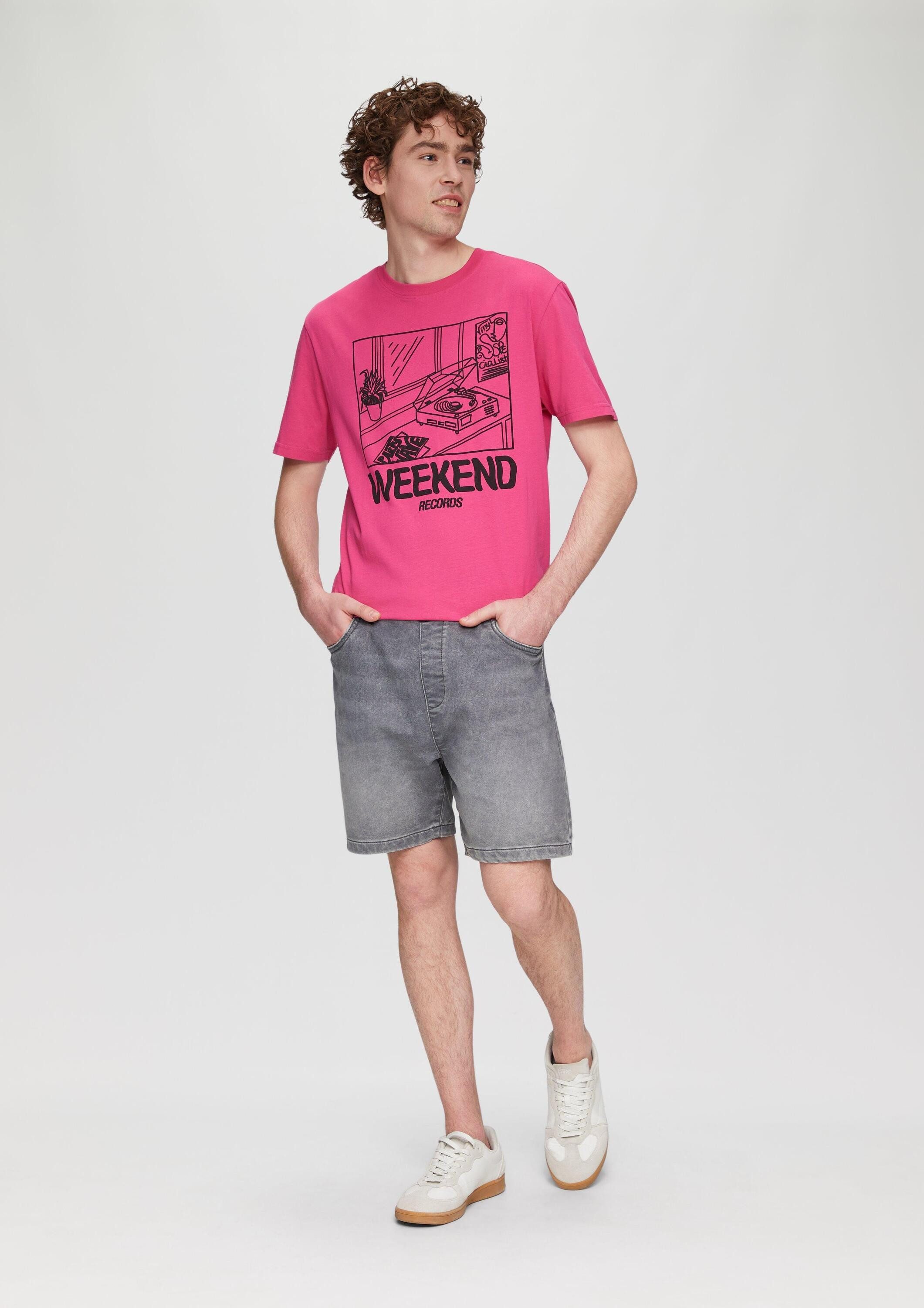 QS Jeansshorts Jeans-Hose Kurze Jeans-Jogger / Regular Fit / Mid Rise / Bau günstig online kaufen