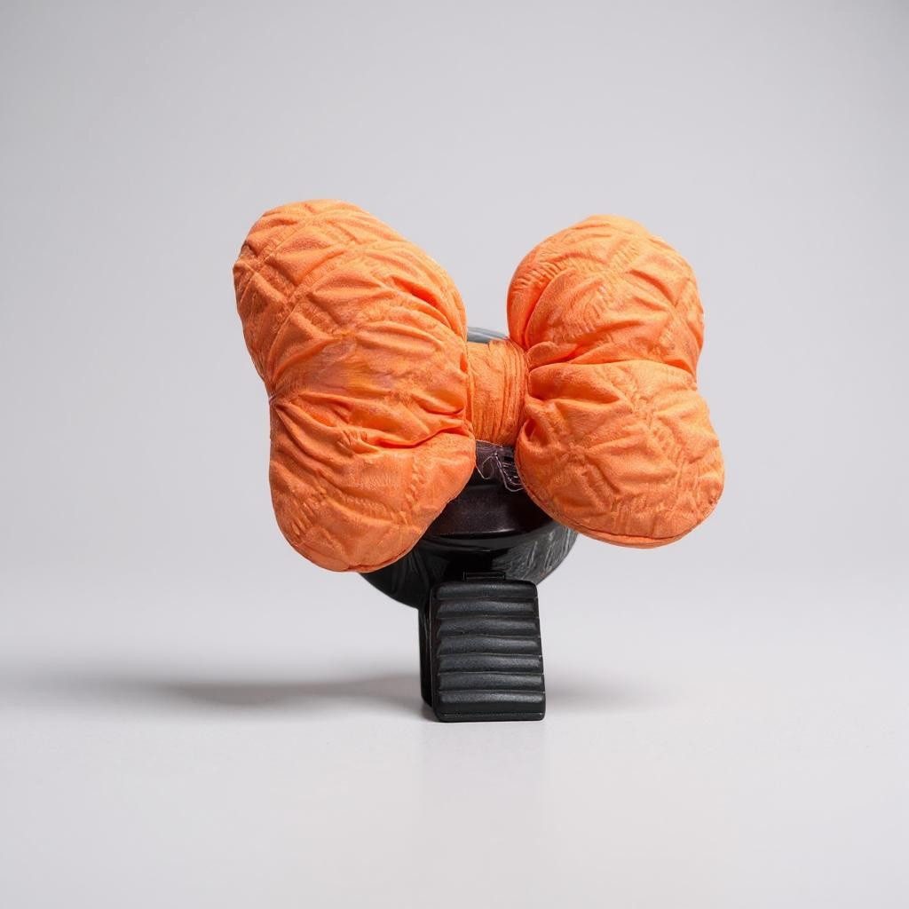 what the shop Fahrradklingel mit Stoff-Schleife – Stylisches Zubehör-versch. Farben, Robuste Verarbeitung trifft verspieltes Design