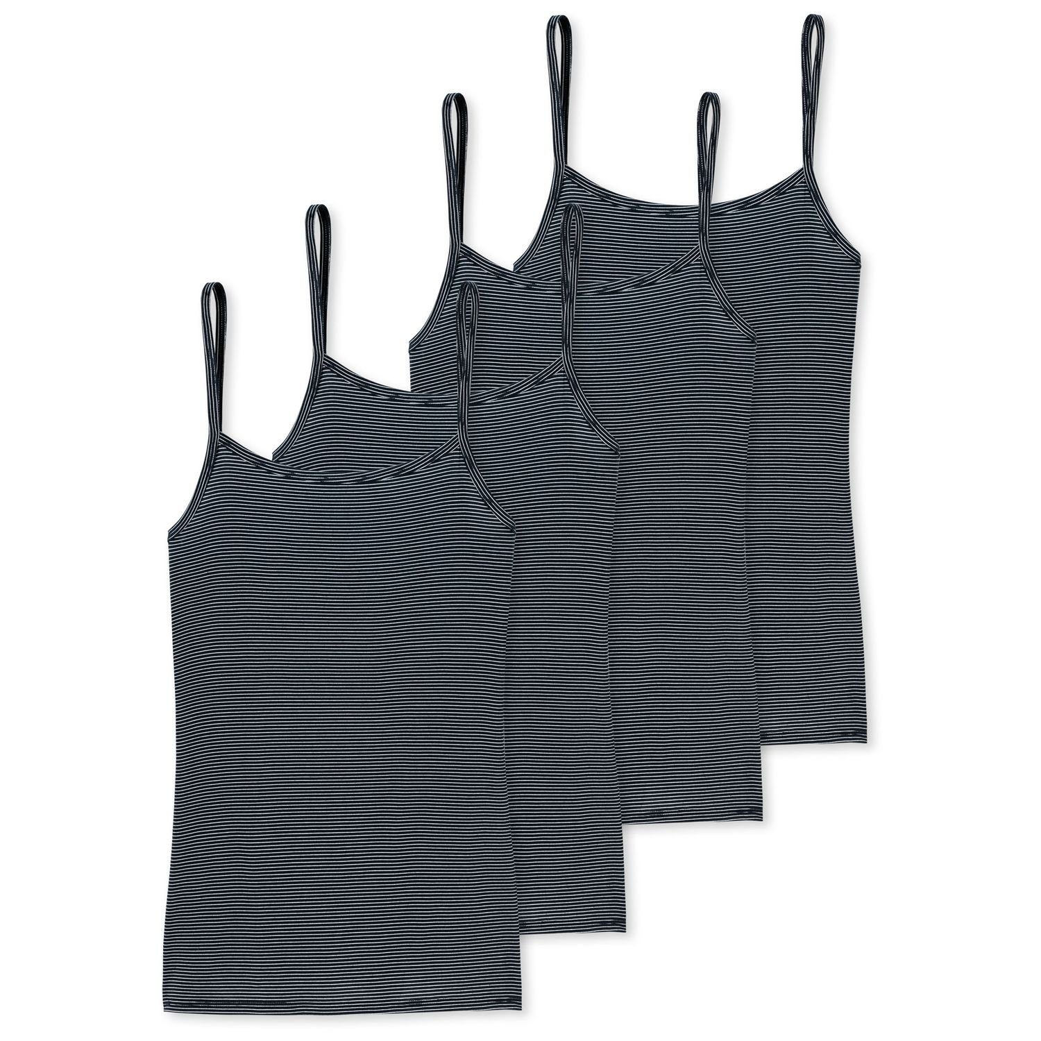 Schiesser Unterhemd MODAL ESSENTIALS (4-St) sehr weich, formstabiles temperaturausgleichendes Material 4er Pack nachtblau