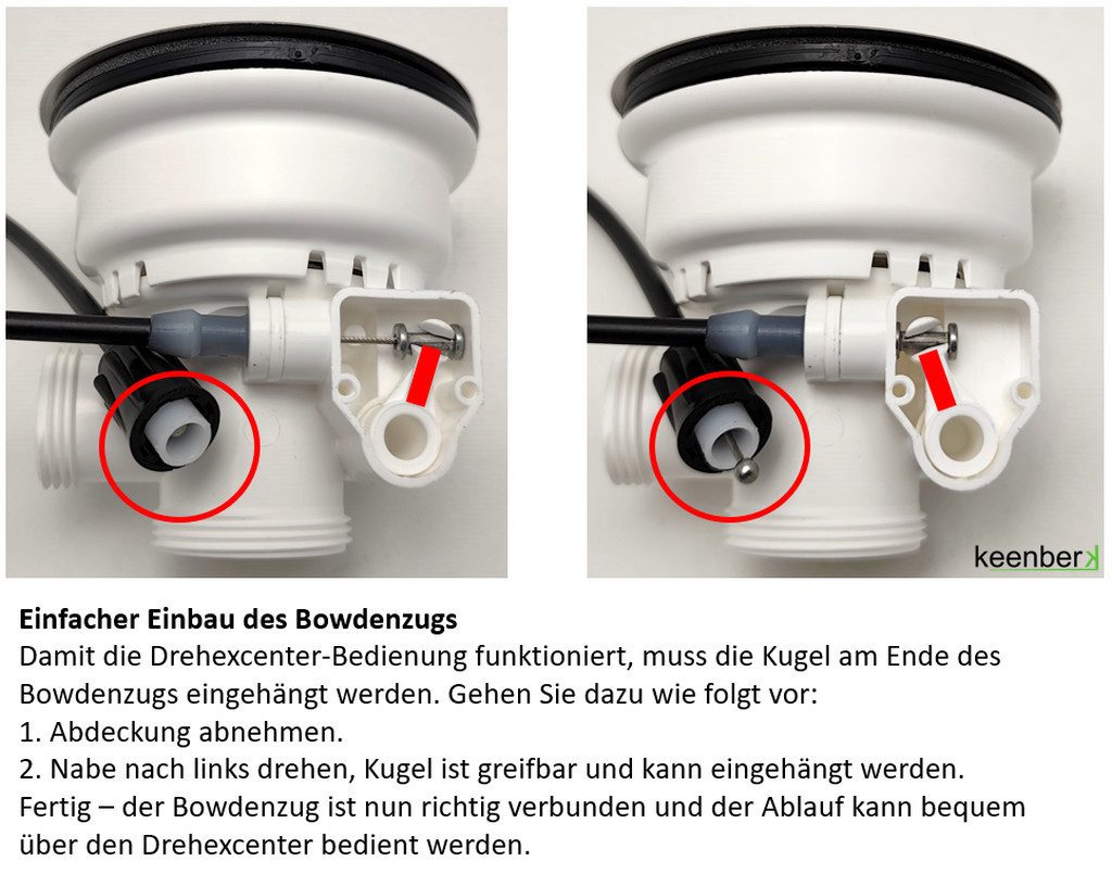 keenberk Anschluss-Set Siebkorb-Excenterventil 3 1/2 Zoll mit Drehbetätigung mit Anschluss – Bild 5 von 5