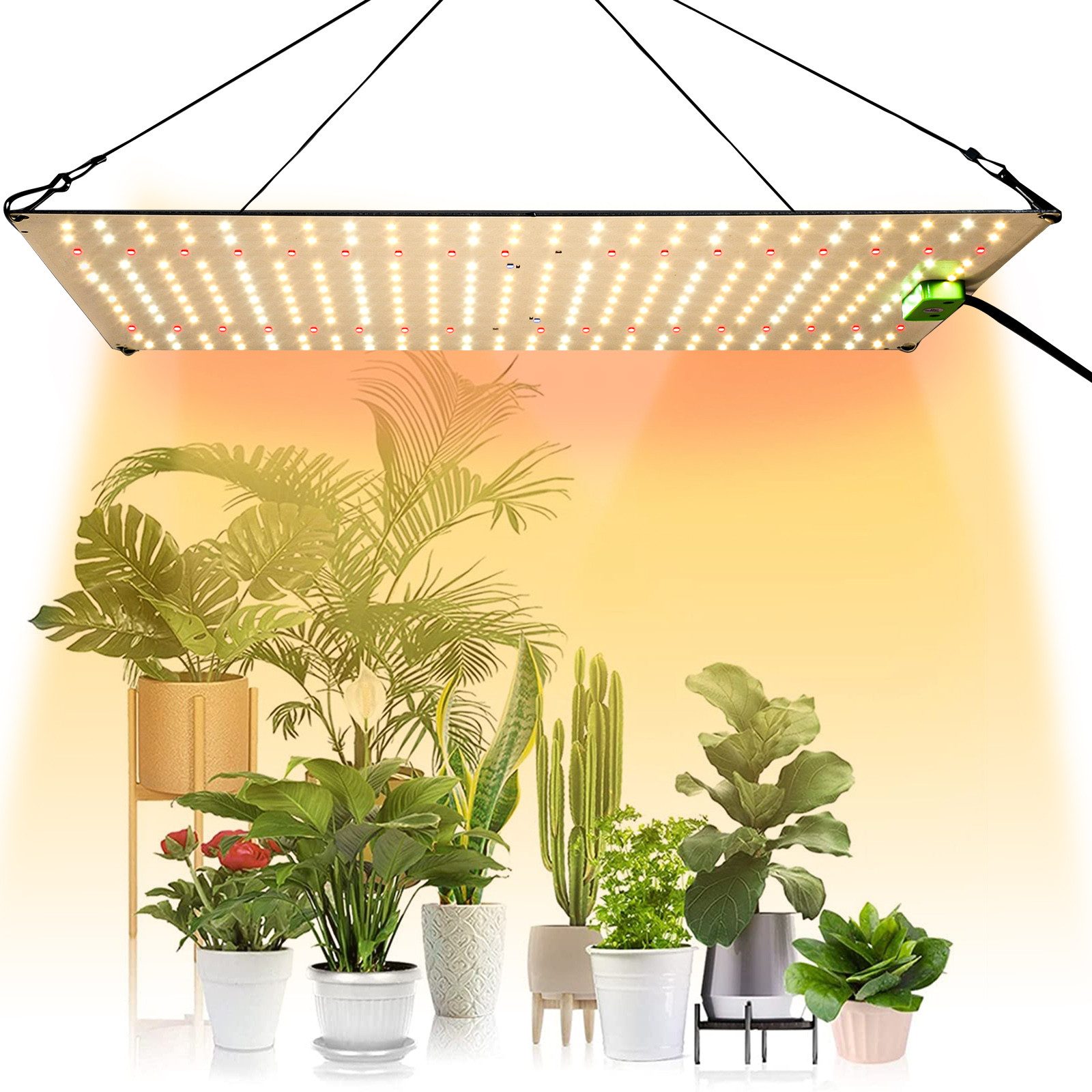 Rosnek Pflanzenlampe LED Vollspektrum, dimmbar, hocheffizient,120W/150W, LED fest integriert, Indoor-Pflanzenlampe, Ultradünnes Design, LM281B, für Zimmerpflanzen