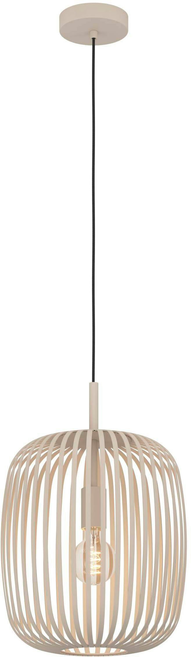 EGLO Pendelleuchte Hängeleuchte ROMAZZINA, exkl. E27, Stahl, Pendellampe, ohne Leuchtmittel, Esszimmerlampe, 110x32,5 cm (HxD), 1-flammig, modern, minimalistisch