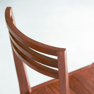Tikamoon Esszimmerstuhl Luna Stuhl aus massivem Palisanderholz