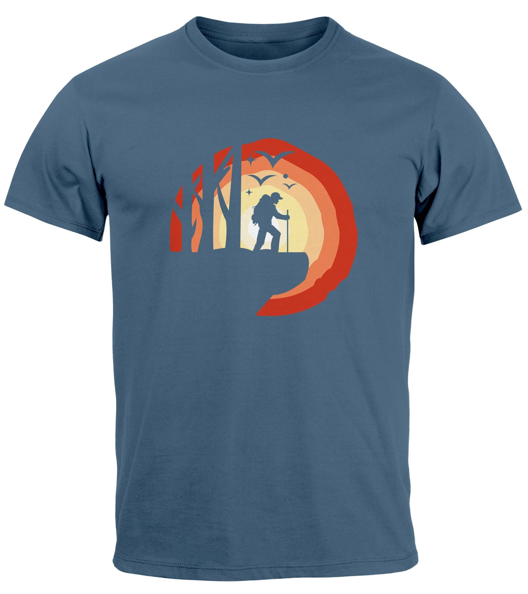 Neverless Print-Shirt Herren T-Shirt Wander-Motiv Trekking günstig online kaufen