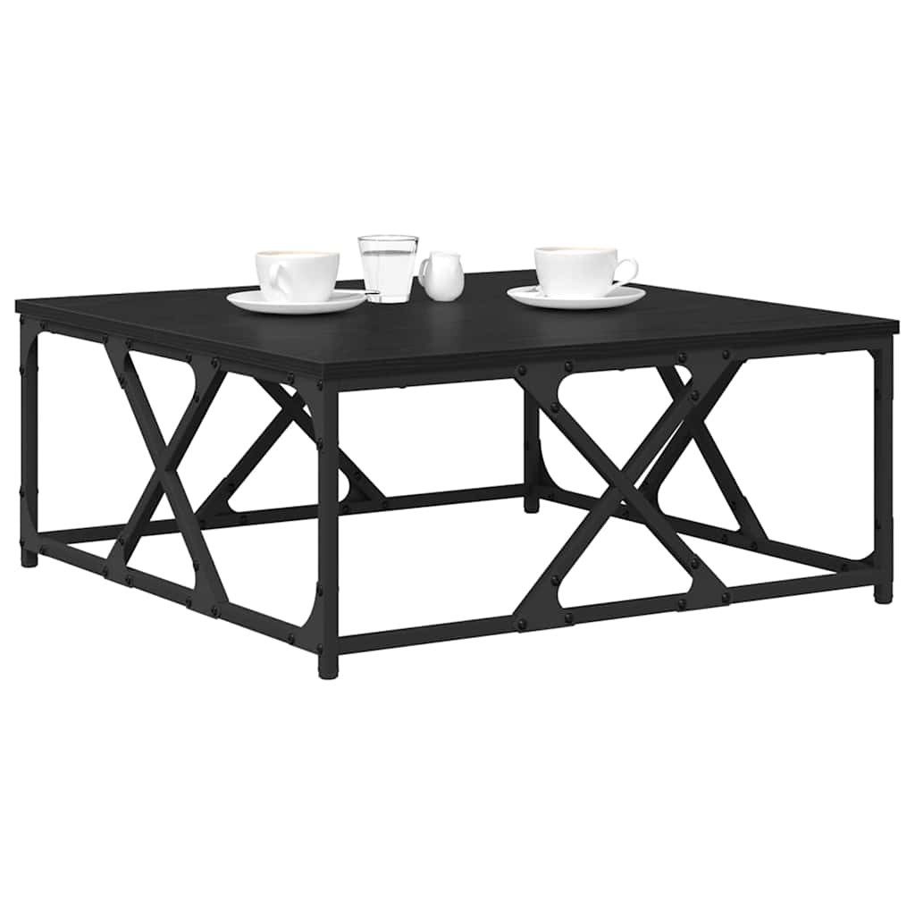 vidaXL Couchtisch Couchtisch Schwarz Eichen-Optik 70 x 70 x 30 cm Holzwerkstoff (1-St)