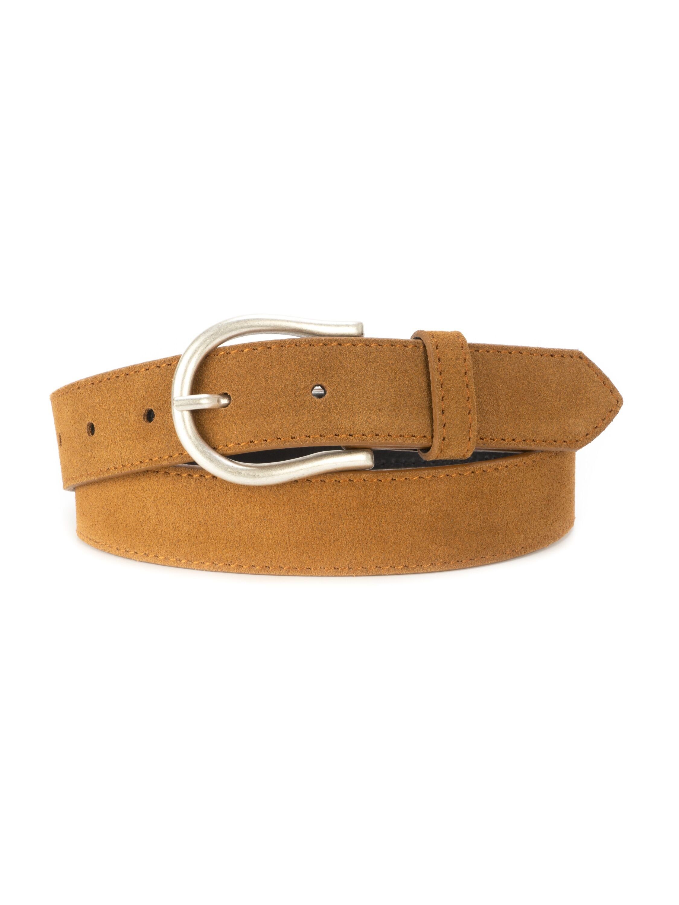 BA98-Cologne Ledergürtel 3 cm breit, aus weichem Velour-Leder