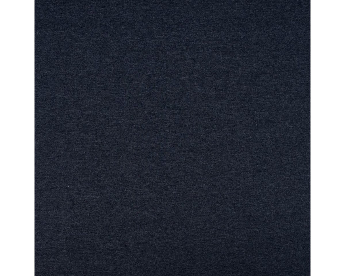 Thumbnail - SCHÖNER LEBEN. Stoff Baumwolljersey Melange Jersey uni dunkelblau meliert 1,45m Breite, allergikergeeignet