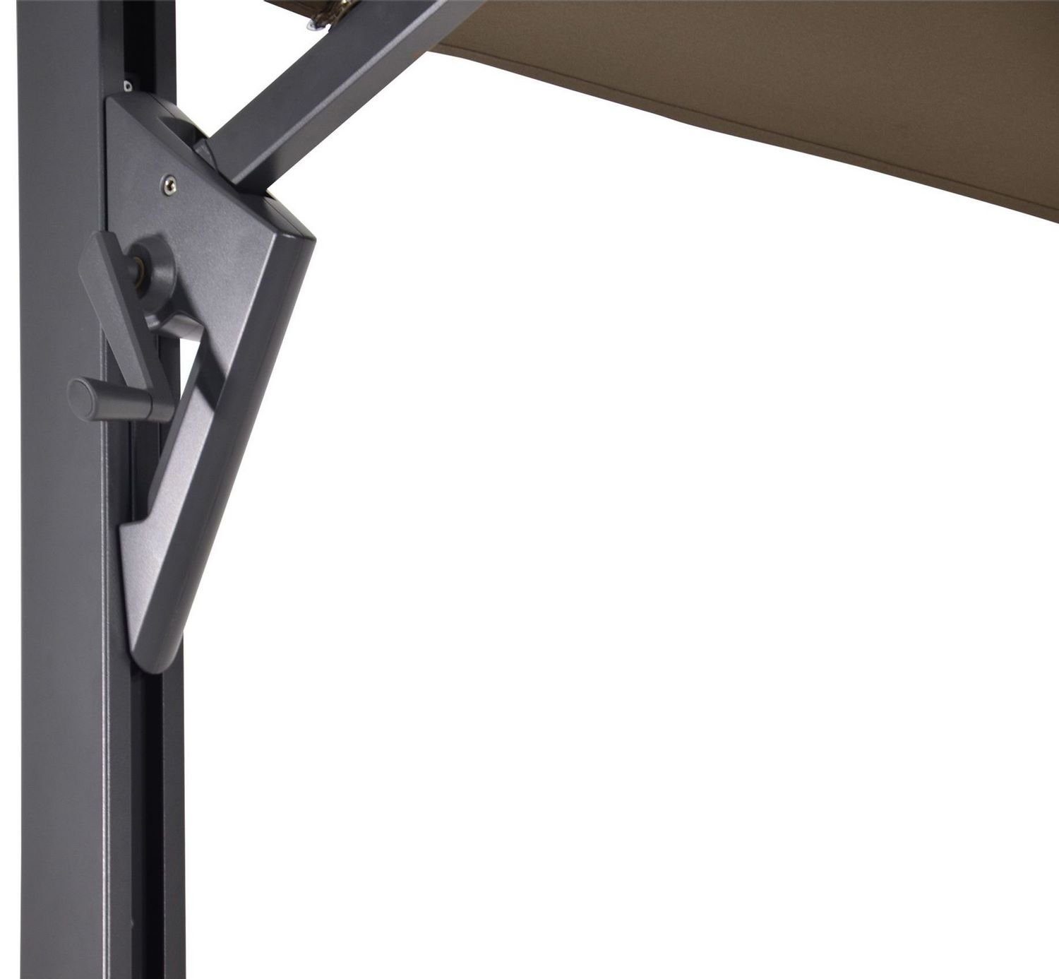 Lesli Living Sonnenschirm Lesli Living Ampelschirm Sonnenschirm "Taurus" Taupe 3x3 m
