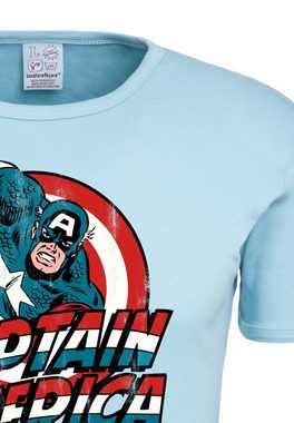 LOGOSHIRT T-Shirt Captain America mit lizenzierten Originaldesign
