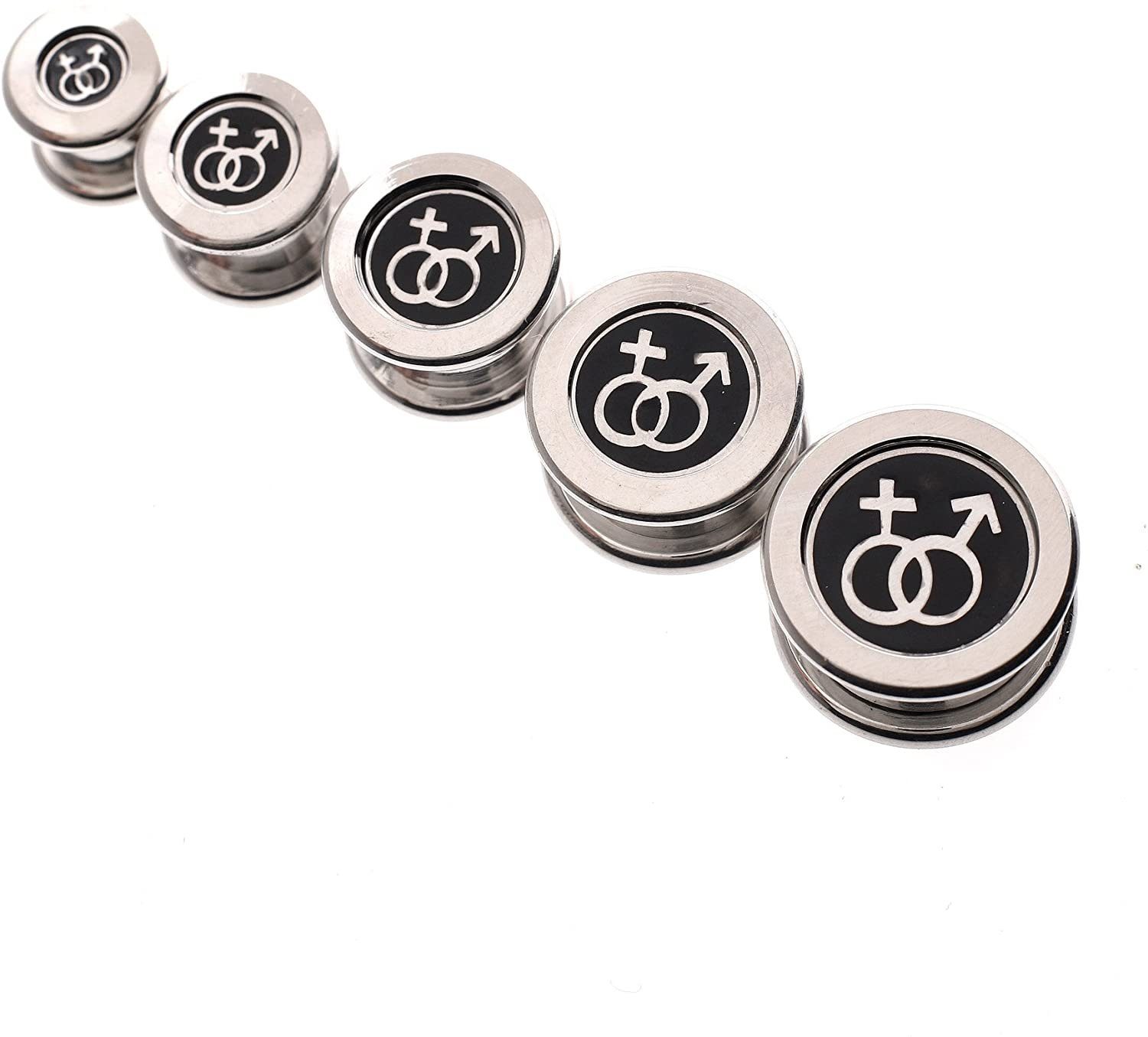 Karisma Plug Ohr Flesh Tunnel Screw On Stahl Piercing 1920G.10mm Logo Gender - Symbol 