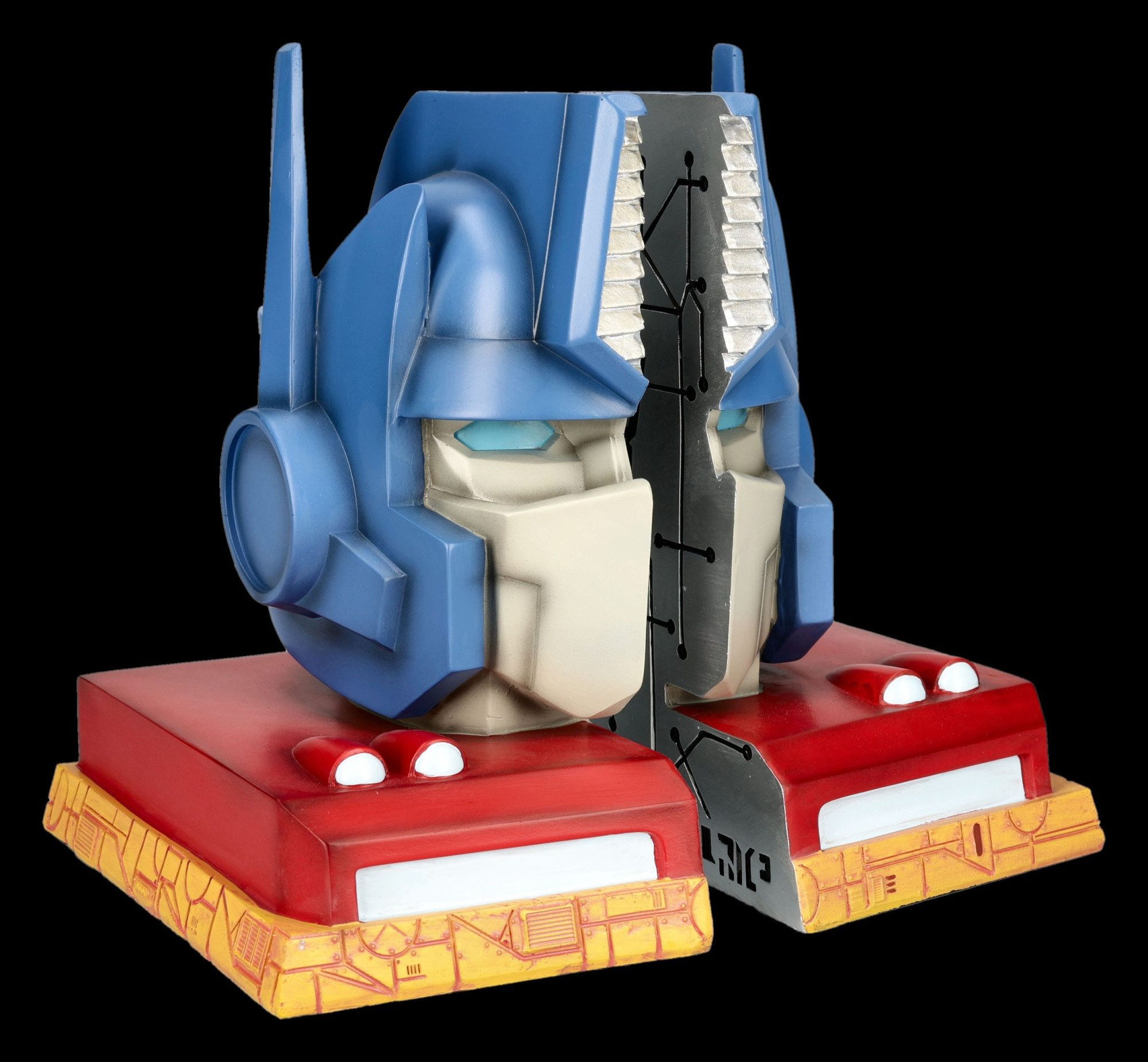 Figuren Shop GmbH Buchstütze Optimus Prime Figur – Transformers Statue Buchstützen Set 20 cm Deko (2 St)
