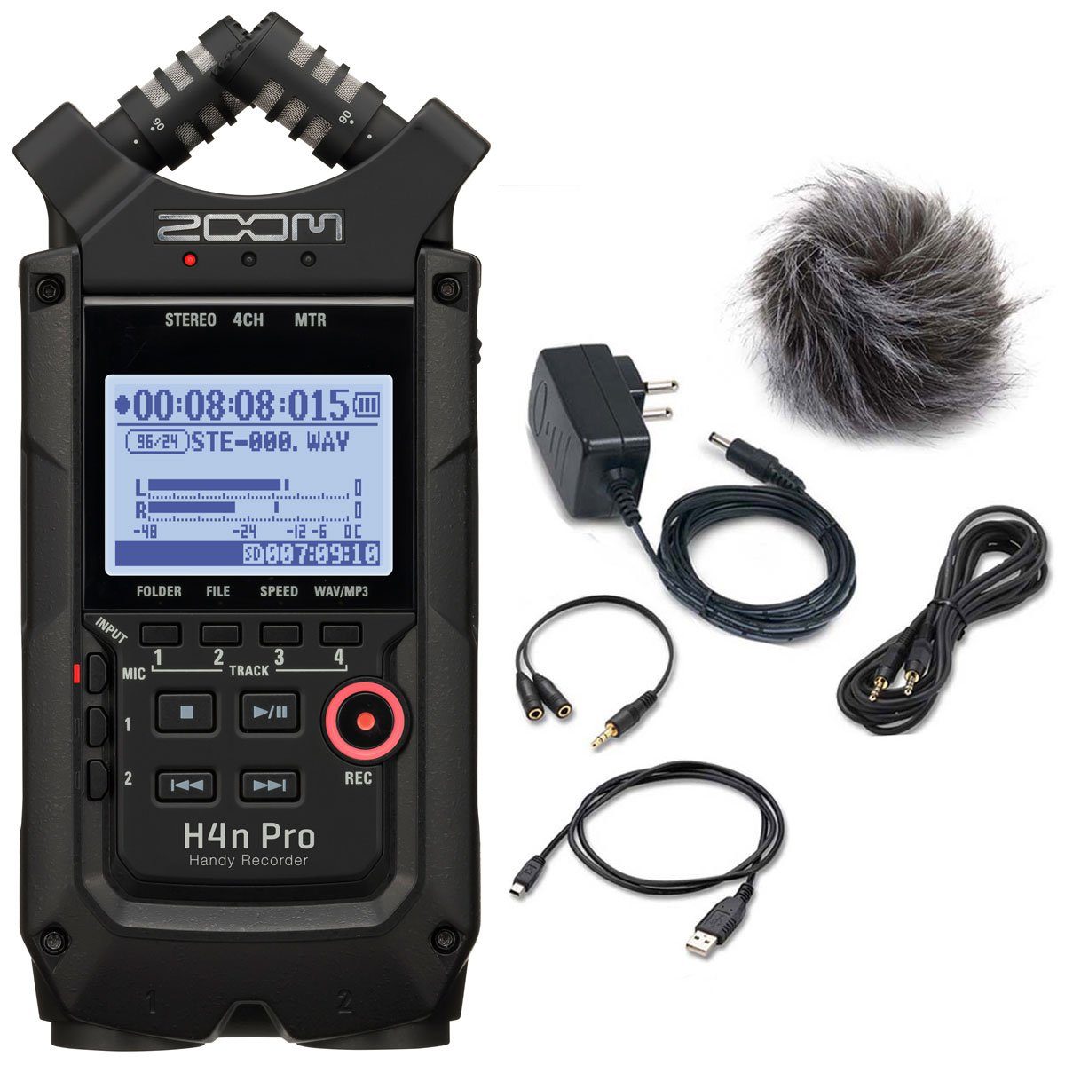 Zoom Audio ZOOM H4n PRO Recorder + APH4n PRO Zubehör-Set Digitales  Aufnahmegerät