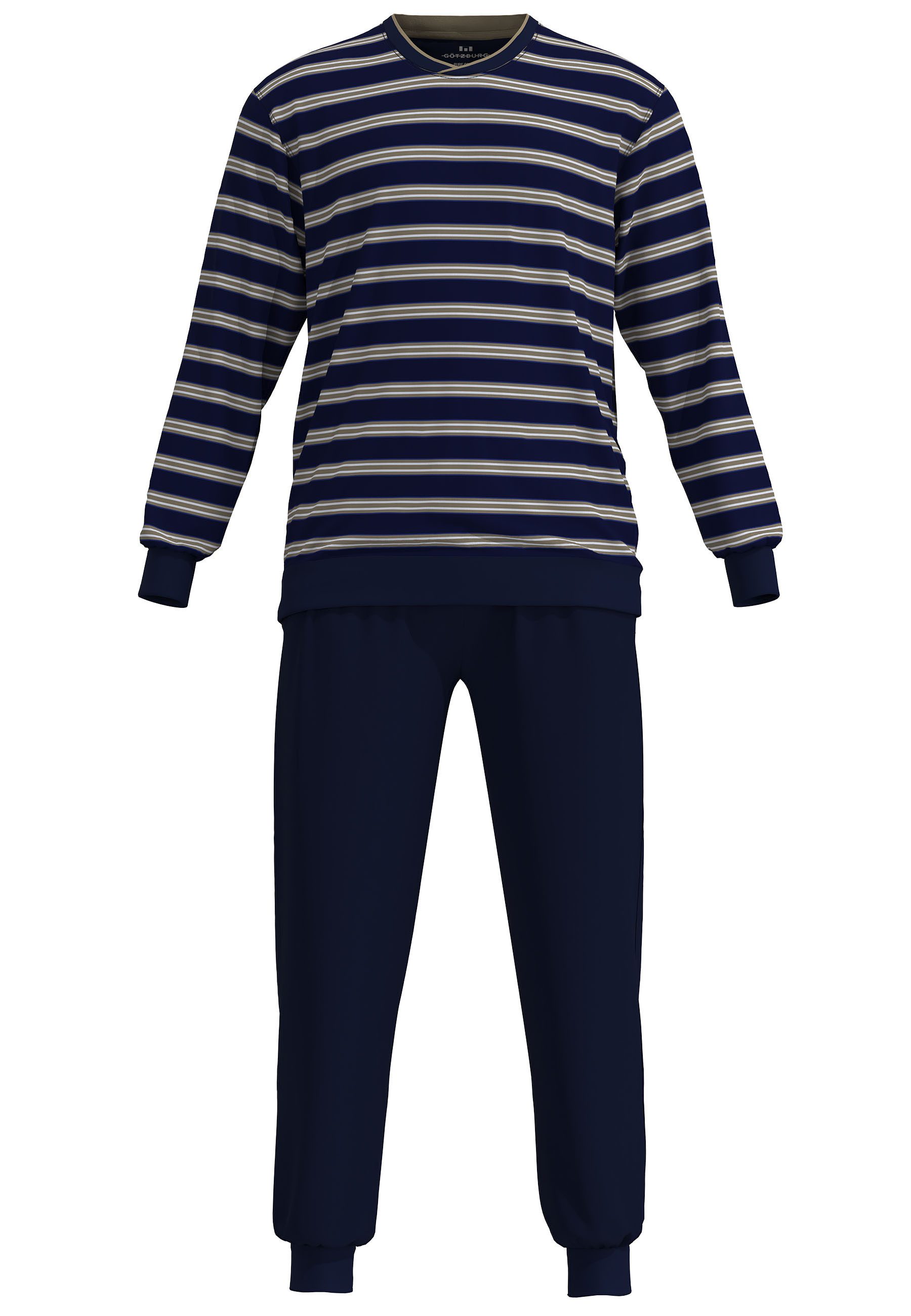 GÖTZBURG Schlafanzug Kos (2 tlg) mit langen Ärmeln und Rundhalsausschnitt, günstig online kaufen