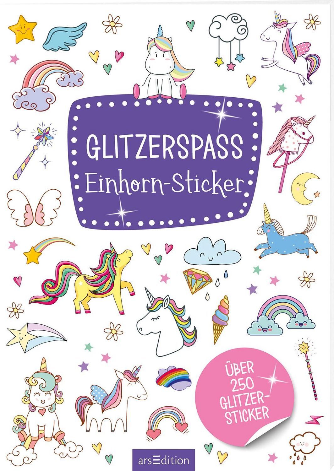 Glitzerspaß – Einhorn-Sticker / diverse