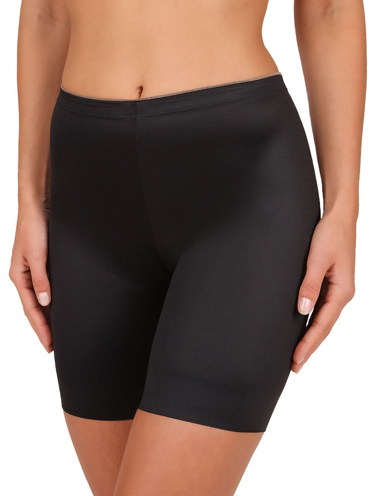 Conturelle Miederhose Langbein Miederhose Soft Touch (Stück, 1-St) extra flache Nähte Schwarz