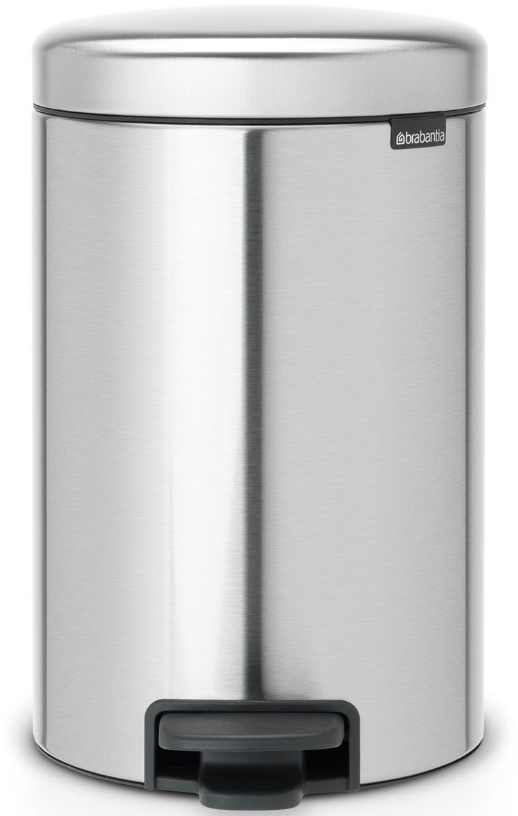 Brabantia Mülleimer NewIcon Treteimer, 12L, sanft schließender Deckel, mit leichter Pedalbedienung